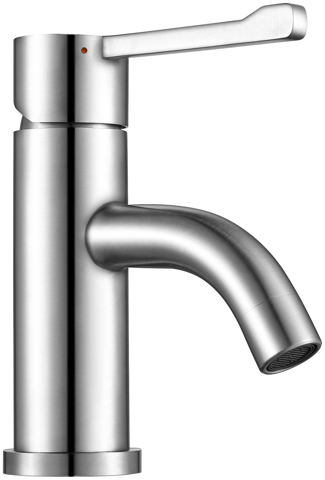 Photos - Tap Steel Whitehaus WHS0221-SB Waterhaus 1.2 GPM Single Hole Bathroom Faucet - Pop-Up Drain Included Polished Stainless  Faucet B 