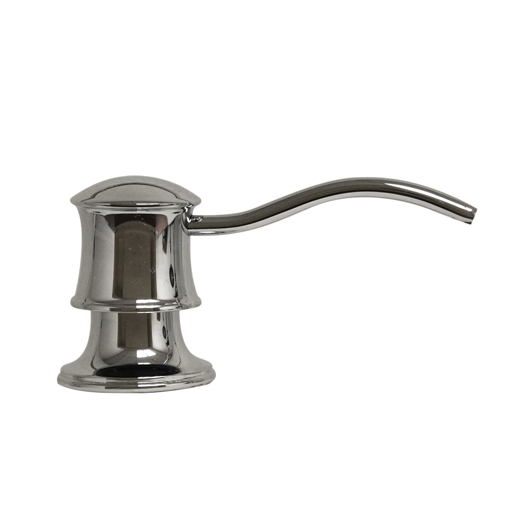 Photos - Tap Hidden Part A&D Whitehaus WHSD45N Deck Mounted Soap Dispenser Polished Chrome Faucet Accessories and Parts Kitchen Sink Accessories Soap Dis 