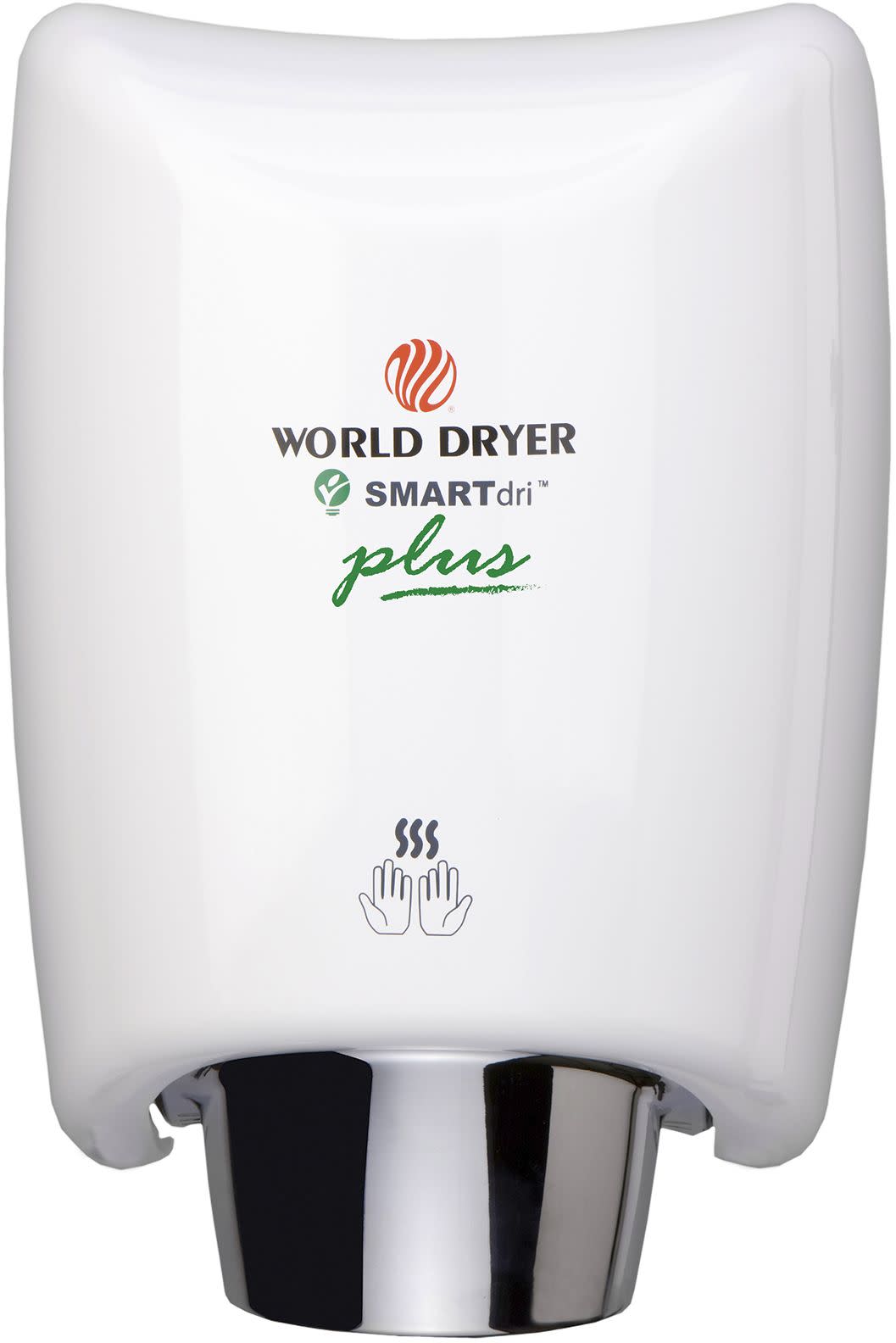 World Dryer K-97.P2 SMARTdri 120 Volts 10 AMP Infrared Sensor Activated High Speed Hand Dryer - Single Nozzle Port White Janitorial Supplies Restroom