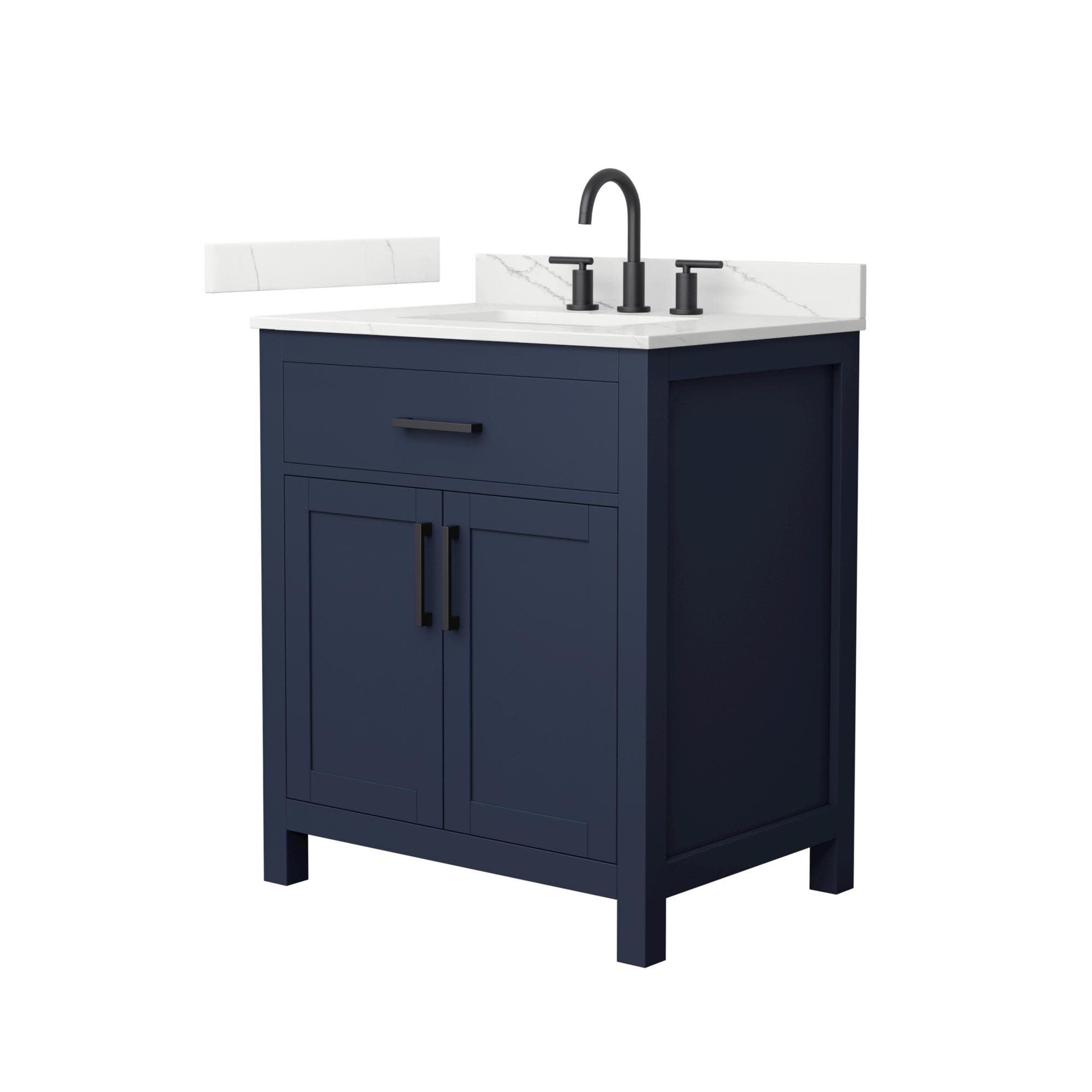 Photos - Washbasin cabinet Wyndham Collection WCG2424-30S-QTZ-US3MXX Beckett 30" Free Standing Single Basin Vanity Set with Cabinet and Quartz Vanity T 