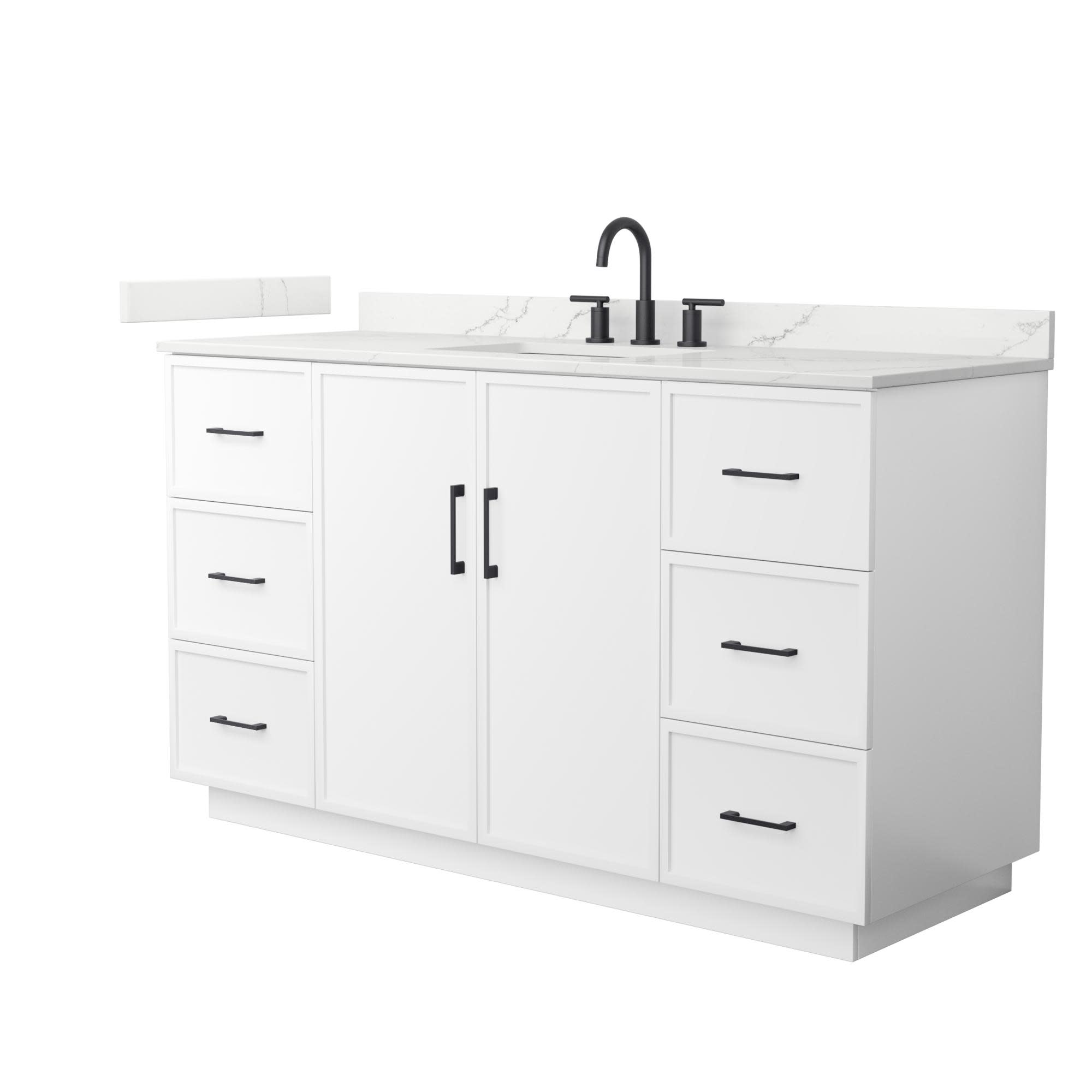Photos - Washbasin cabinet Wyndham Collection WCH7474-60S-QTZ-US3MXX Elan TK 60" Free Standing Single Basin Vanity Set with Cabinet and Quartz Vanity T 
