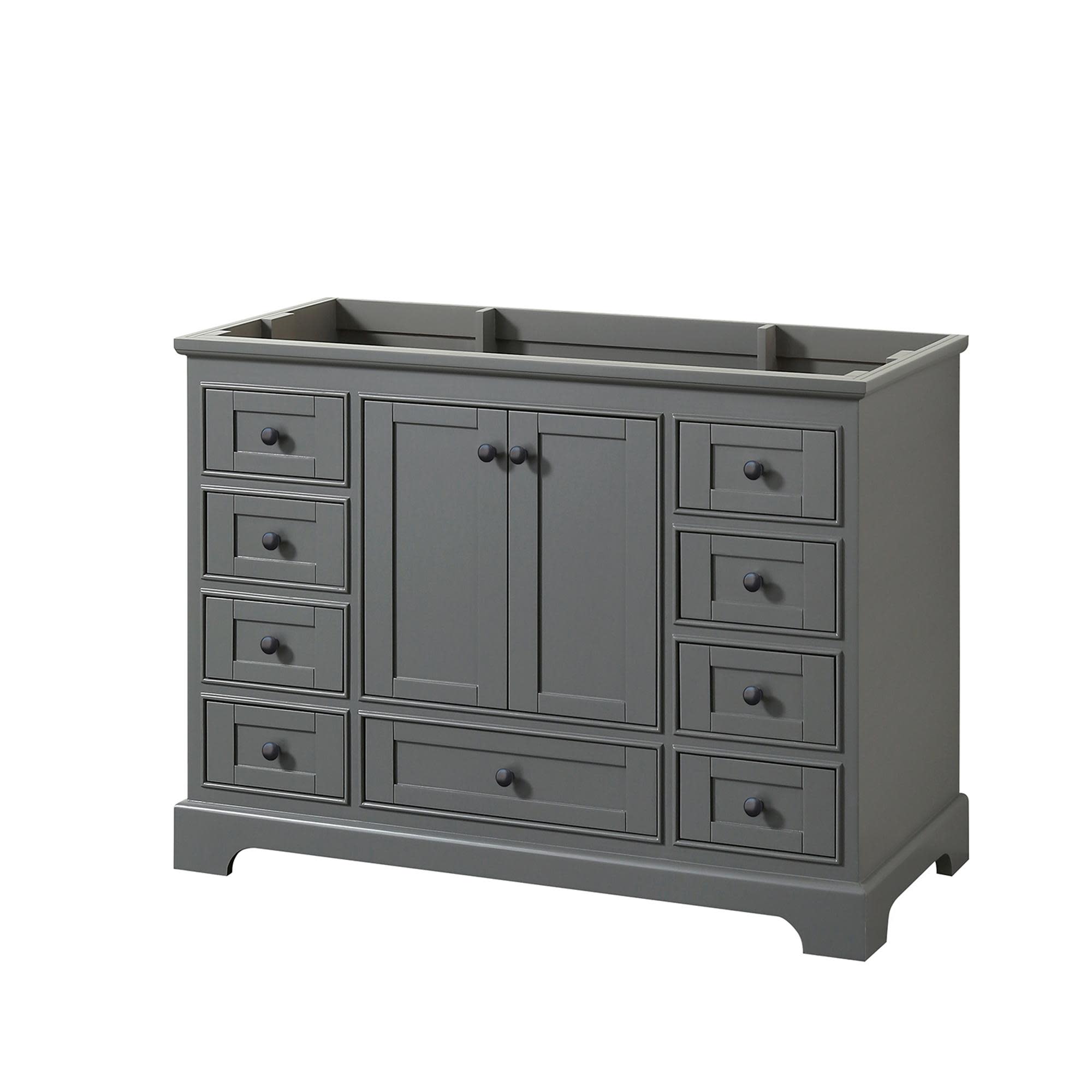 Photos - Washbasin cabinet Wyndham Collection WCS202048SCXSXXMXX Deborah 47-1/4" Free Standing Single Wood Vanity Cabinet Only - Less Vanity Top Dark G 
