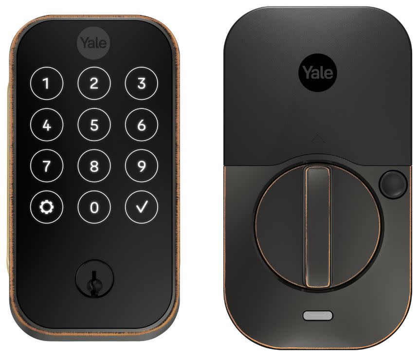 Yale YRD420BLE Assure 2 Touchscreen Single Cylinder Keyless Entry Deadbolt with Bluetooth Technology Oil Rubbed Bronze Door Hardware Deadbolts Keyless