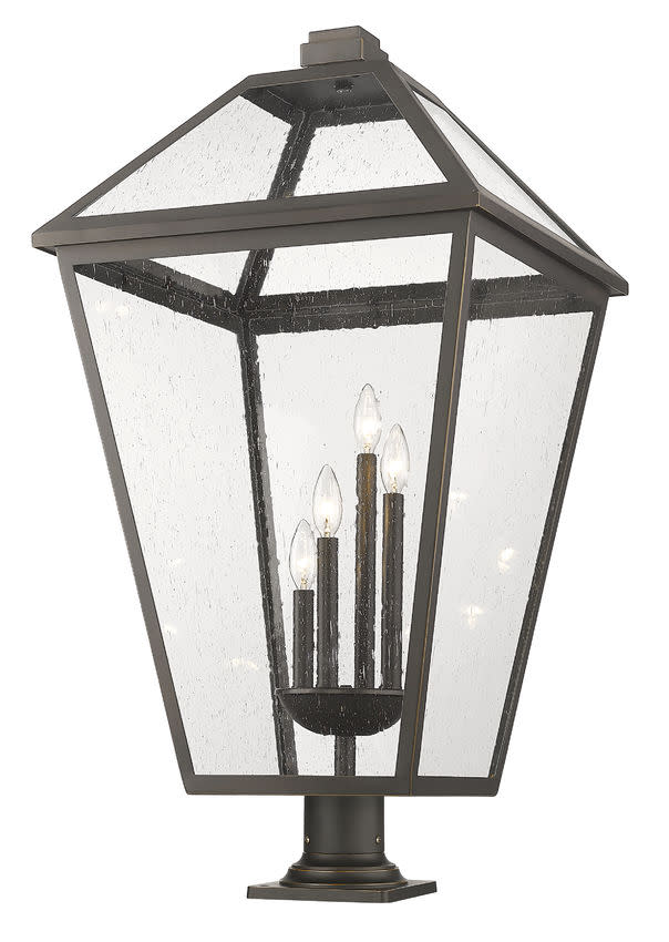Photos - Floodlight / Street Light Talbot Torro Z-Lite 579PHXLXR-533PM Talbot 4 Light 37" Tall Marine Grade Outdoor Pier Mount Post Light Oil Rubbed Bronze Outdoor Lighting 