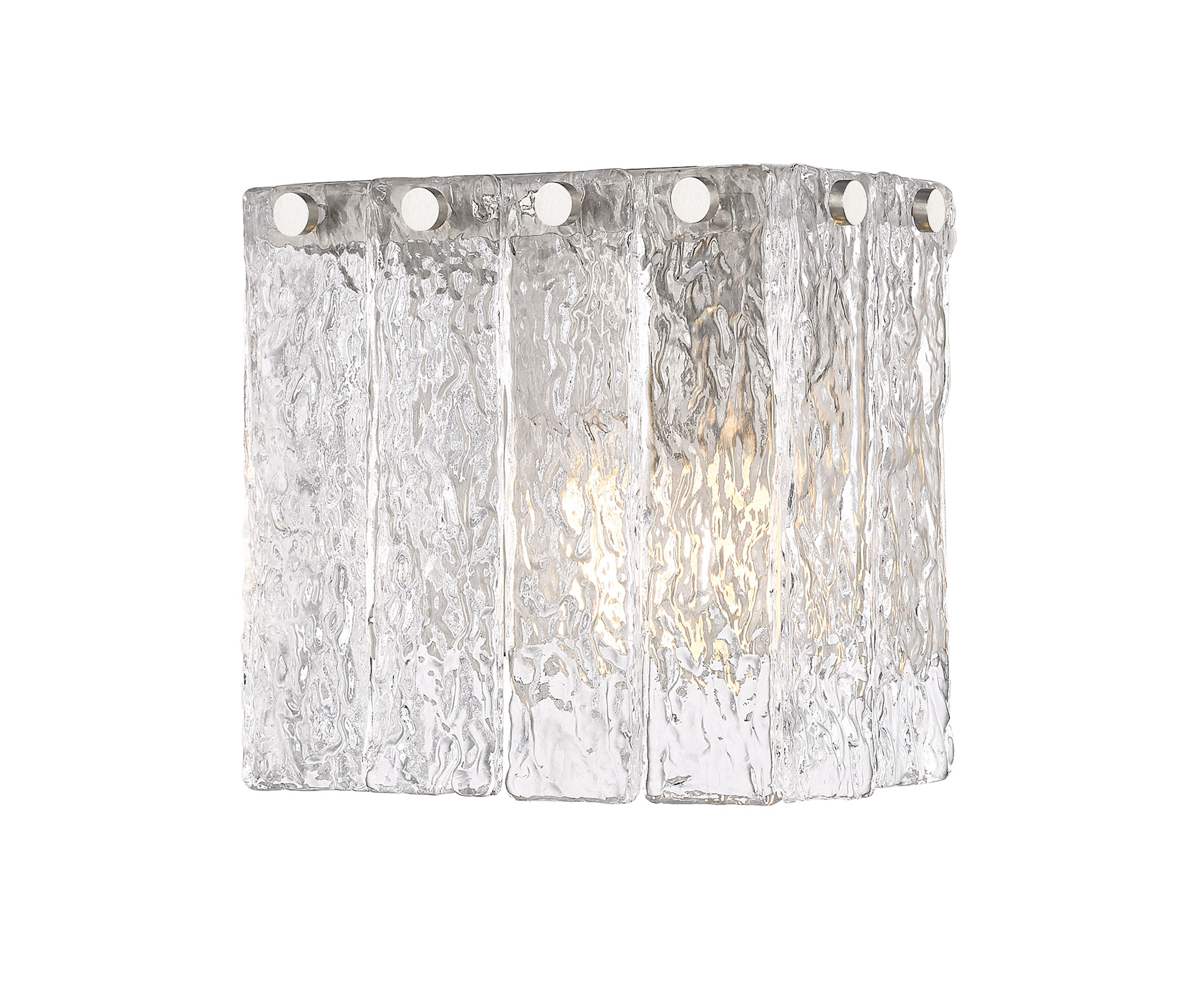 Photos - Chandelier / Lamp NICKEL Z-Lite 1943-1S Glacier 7" Tall Bathroom Sconce Brushed  Indoor Lighting Bathroom Fixtures Bathroom Sconce 1943-1S-BN 