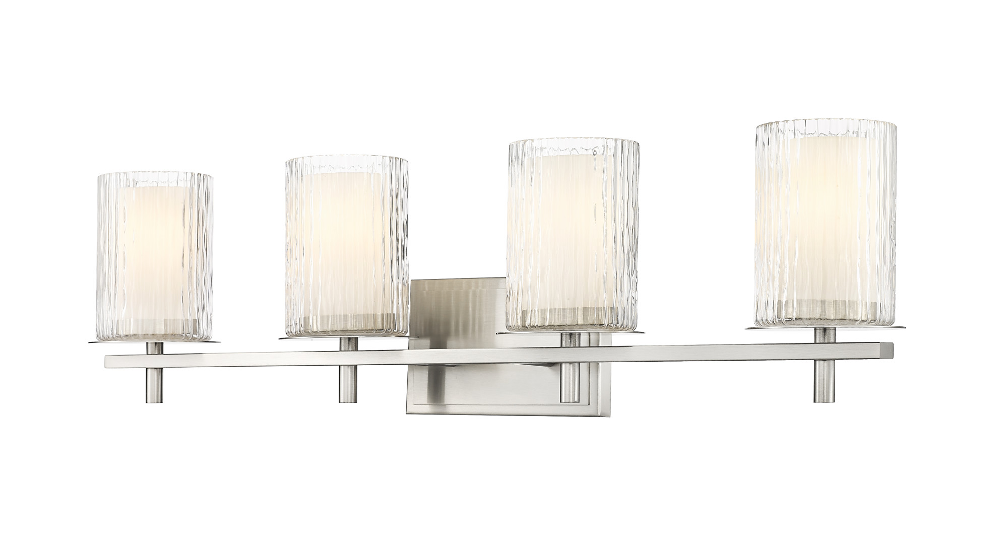 Photos - Chandelier / Lamp Z-Lite 1949-4V Grayson 4 Light 31" Wide Vanity Light Brushed Nickel Indoor Lighting Bathroom Fixtures Vanity Light 1949-4V-B