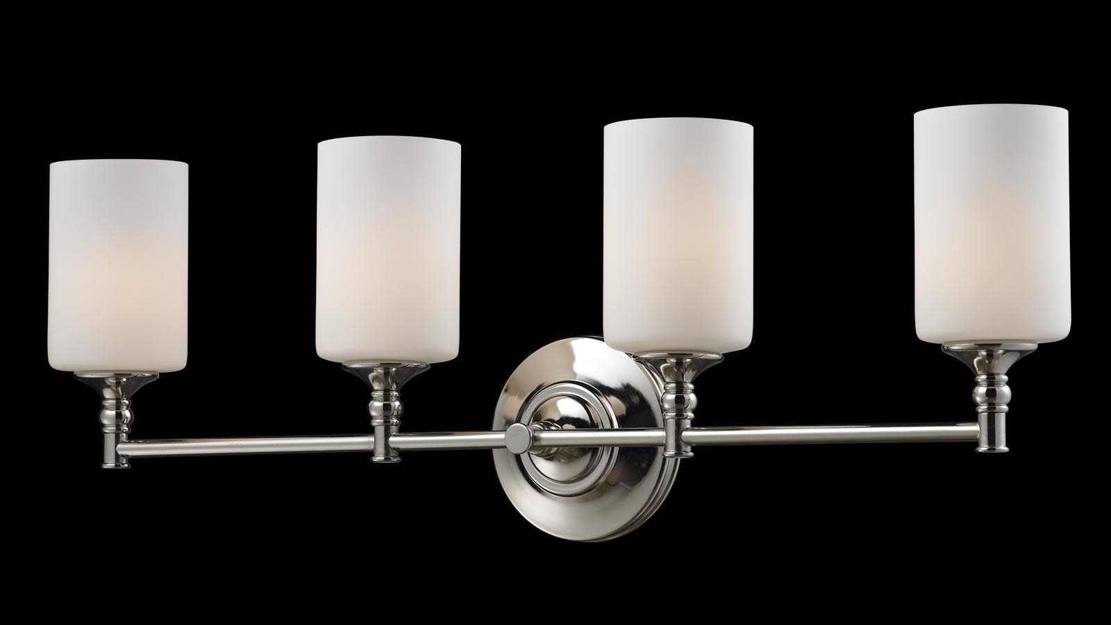 Photos - Chandelier / Lamp Cannondale Z-Lite 2103-4V  4 Light Bathroom Vanity Light with Matte Opal Glass Shade Chrome Indoor Lighting Bathroom Fixtures 