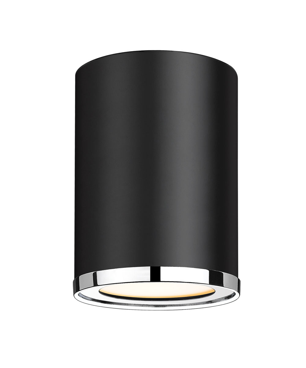Photos - Chandelier / Lamp Z-Lite 2303F1 Arlo 5" Wide Flush Mount Ceiling Fixture Matte Black / Chrome Indoor Lighting Ceiling Fixtures Flush Mount 230