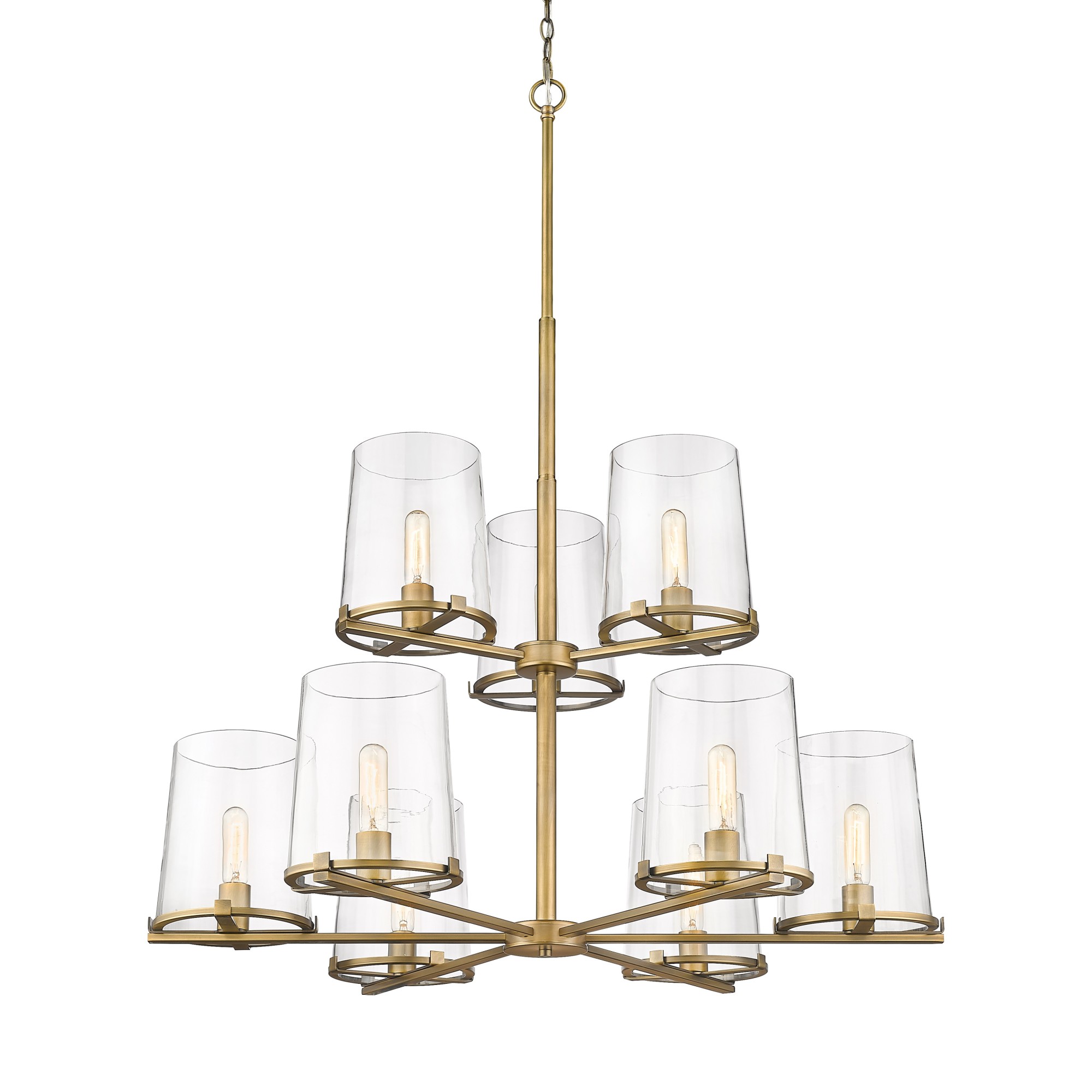 Photos - Chandelier / Lamp Callista Z-Lite 3032-9 9 Light 38" Wide Chandelier Rubbed Brass Indoor Lighting Chandeliers 3032-9RB