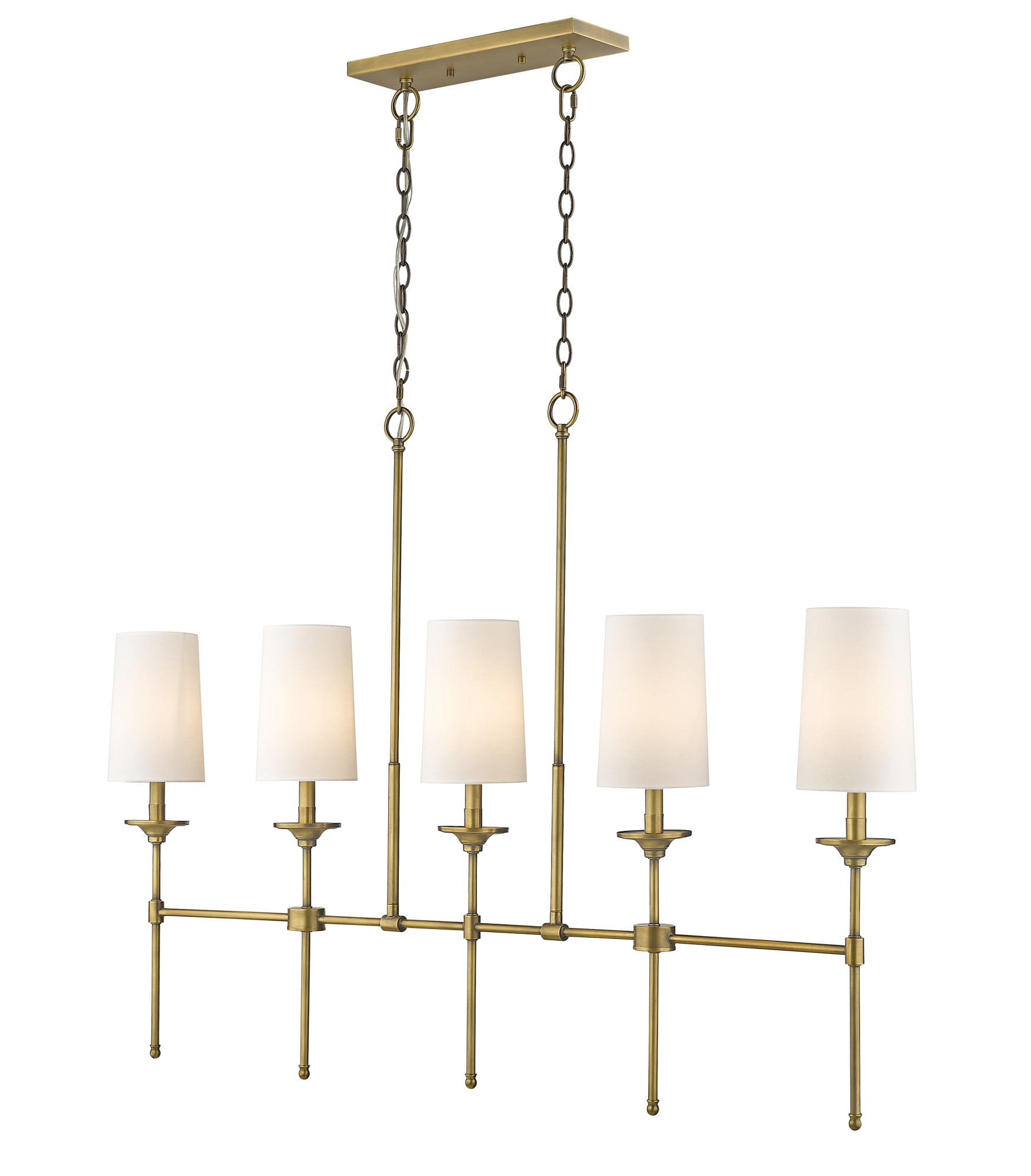 Photos - Chandelier / Lamp Emily Z-Lite 3033-5L  5 Light 6" Wide Chandelier Rubbed Brass Indoor Lighting Chandeliers 3033-5L-RB 