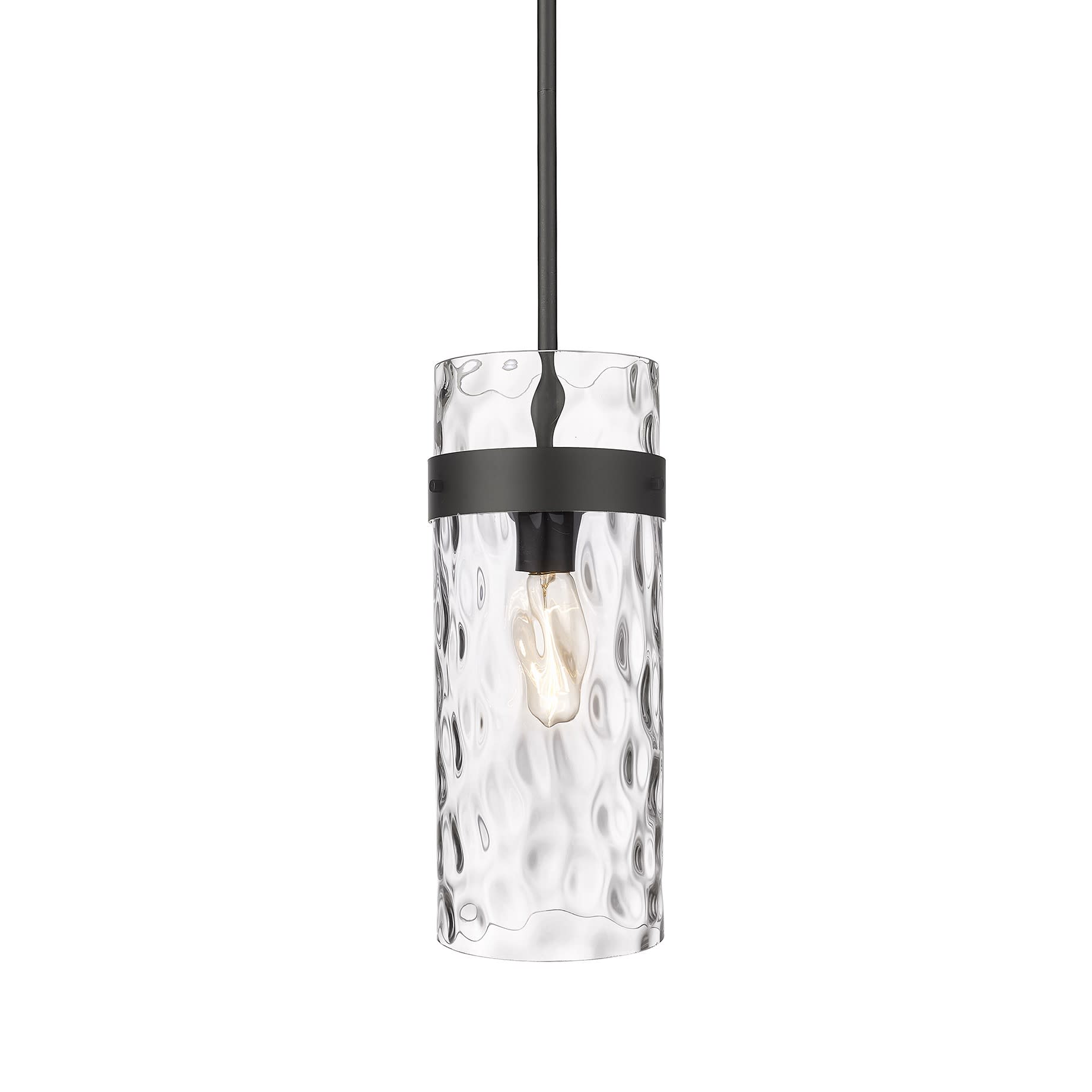 Photos - Chandelier / Lamp Wide Z-Lite 3035P6 Fontaine 7"  Mini Pendant Matte Black Indoor Lighting Pendants 3035P6-MB 