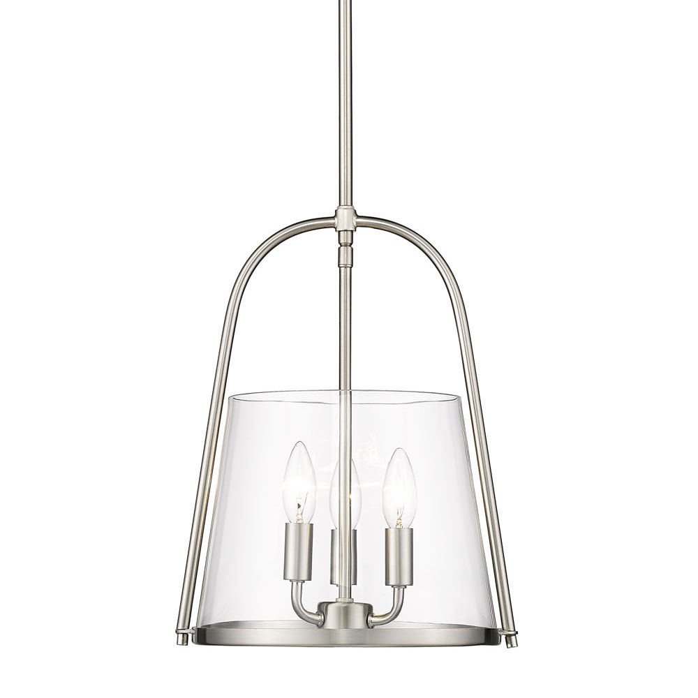 Photos - Chandelier / Lamp Wide Z-Lite 3041P12 Archis 3 Light 12"  Taper Candle Pendant Brushed Nickel Indoor Lighting Pendants 3041P12-BN 