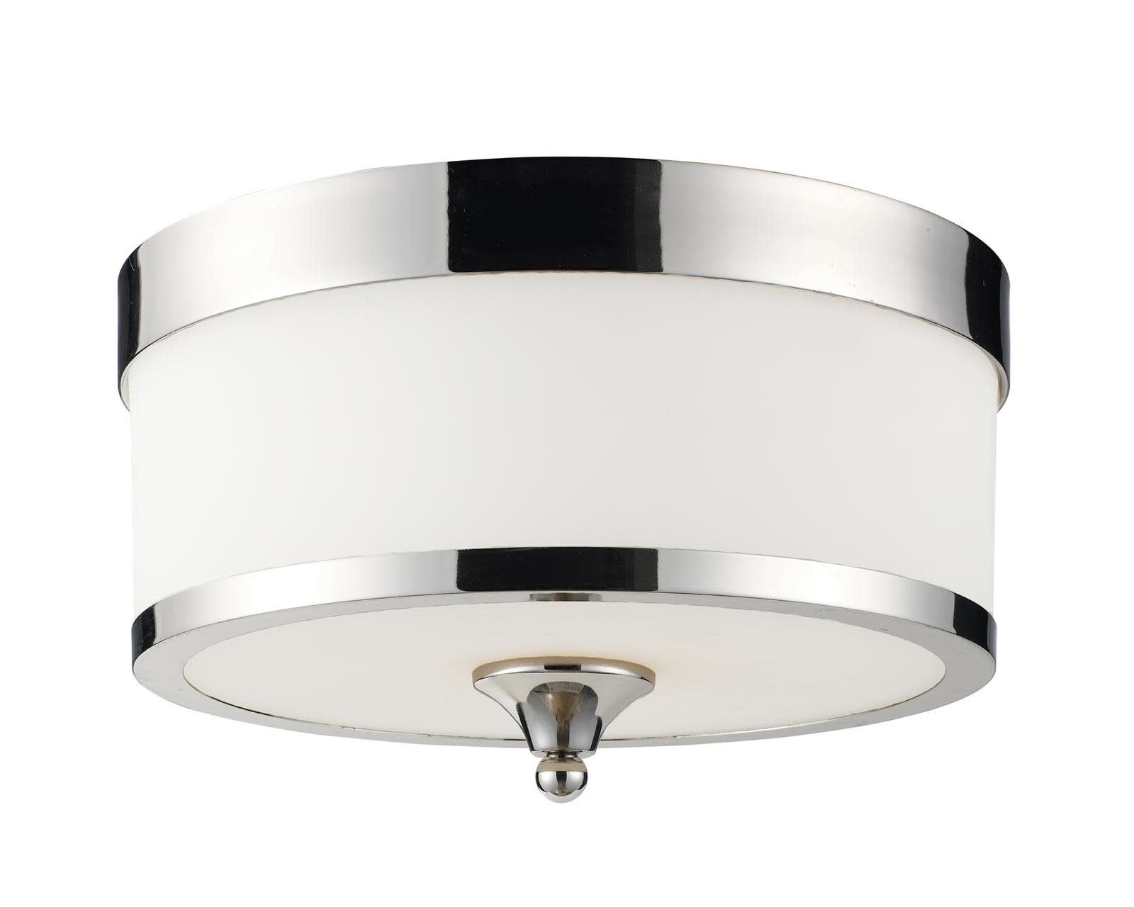 Photos - Chandelier / Lamp Cosmopolitan Z-Lite 307F  3 Light 14" Wide Flush Mount Drum Ceiling Fixture Chrome Indoor Lighting Ceiling Fixtures Flush Mou 