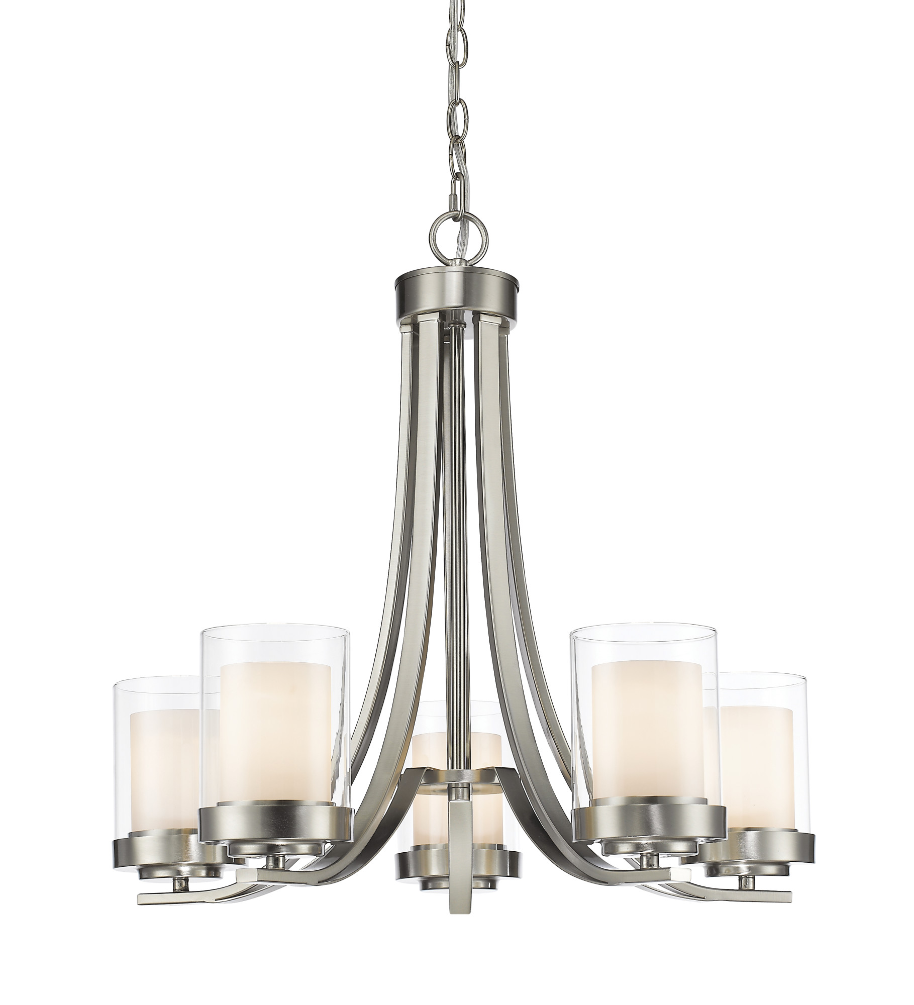 Photos - Chandelier / Lamp Wide Z-Lite 426-5 Willow 25"  5 Light Chandelier Brushed Nickel Indoor Lighting Chandeliers 426-5-BN 