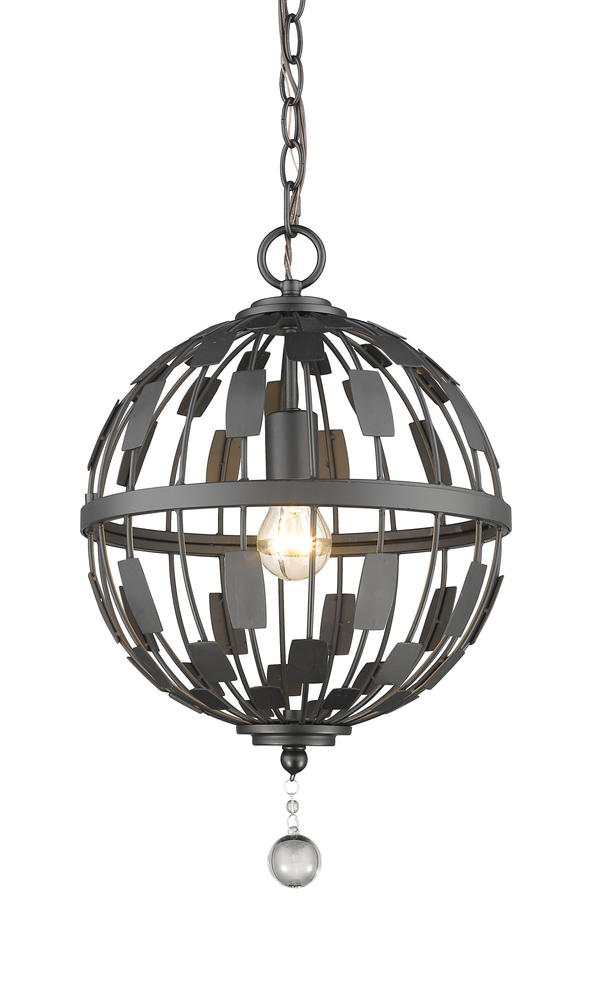 Photos - Chandelier / Lamp Clear Z-Lite 430B12 Almet 1 Light Pendant with  Globe Crystal Shade Bronze Indoor Lighting Pendants 430B12-BRZ 