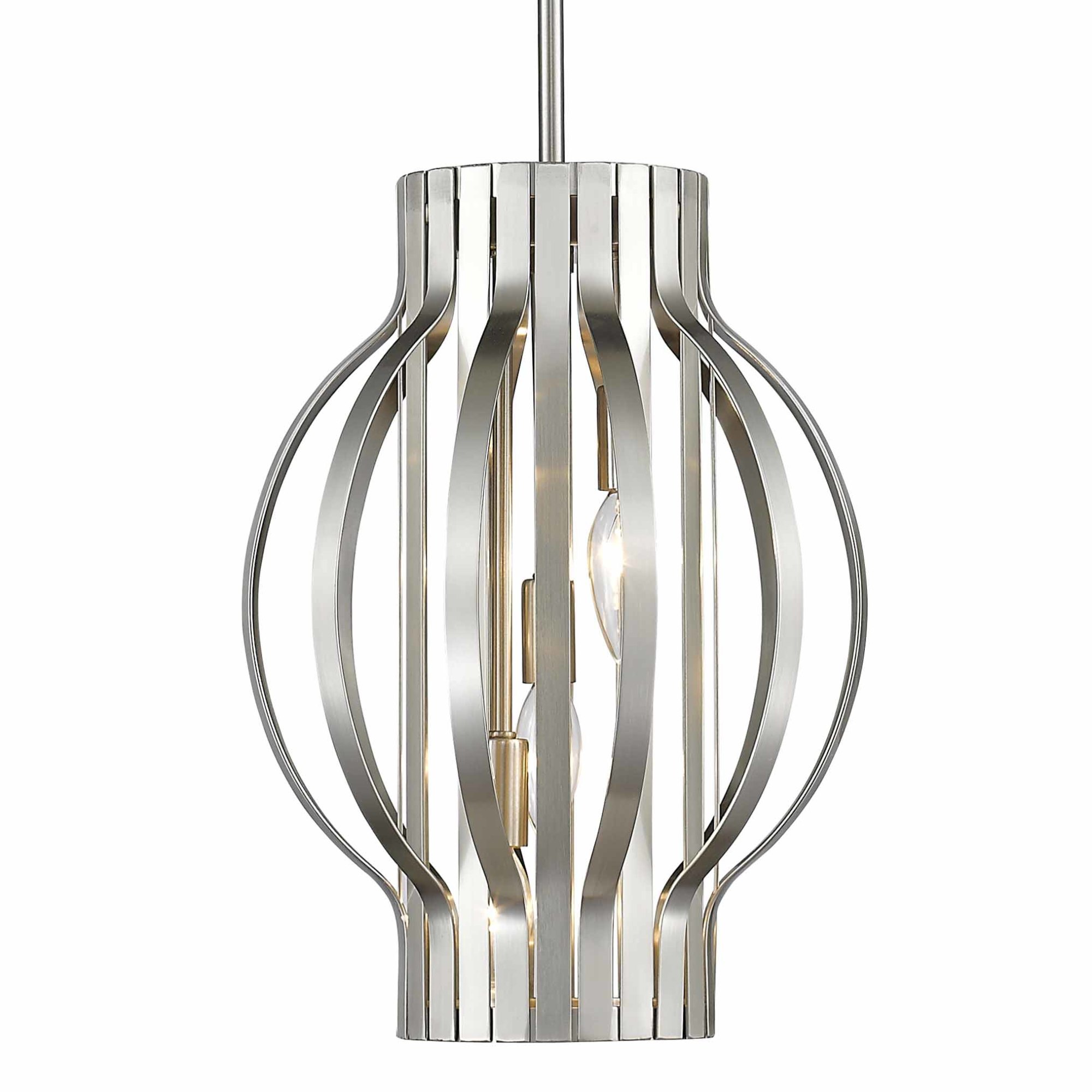 Photos - Chandelier / Lamp NICKEL Z-Lite 436-12 Moundou 3 Light Pendant Brushed  Indoor Lighting Pendants 436-12BN 