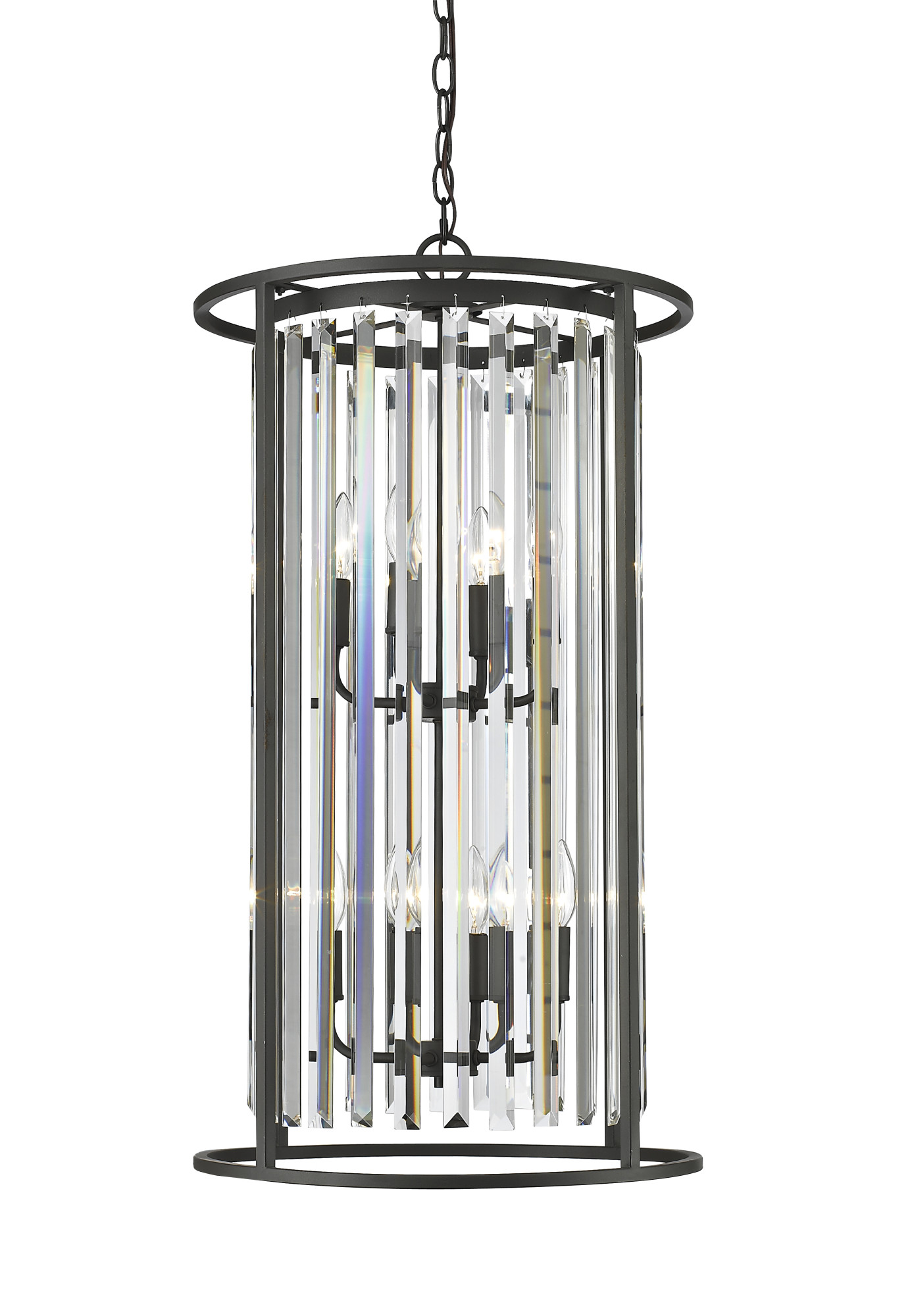 Photos - Chandelier / Lamp Monarch Z-Lite 439-8  8 Light 17" Wide Beveled Crystal Chandelier Bronze Indoor Lighting Chandeliers 439-8BRZ 