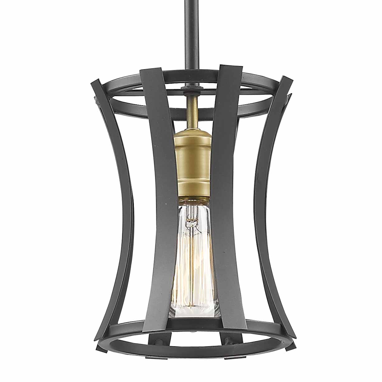 Photos - Chandelier / Lamp Z-Lite 446MP6 Geist 7" Wide Mini Pendant Bronze Gold Indoor Lighting Pendants 446MP6-BZGD