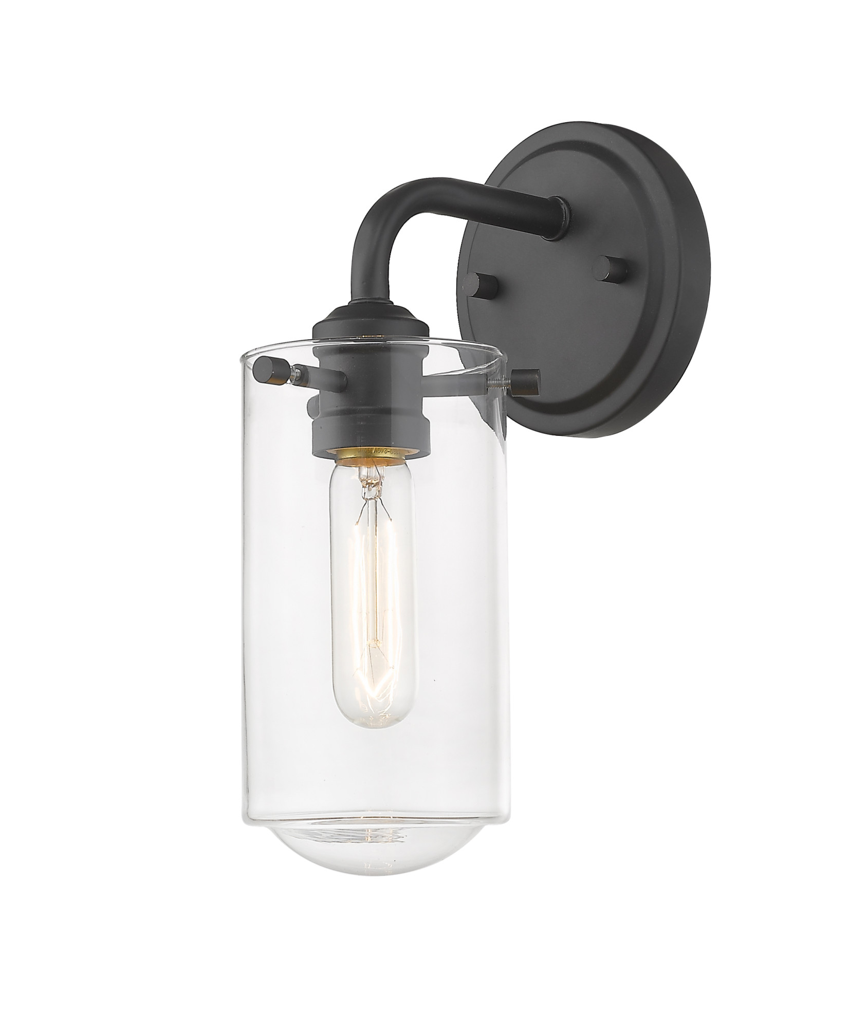 Photos - Chandelier / Lamp Z-Lite 471-1S Delaney 12" Tall Wall Sconce Matte Black Indoor Lighting Bathroom Fixtures Bathroom Sconce 471-1S-MB