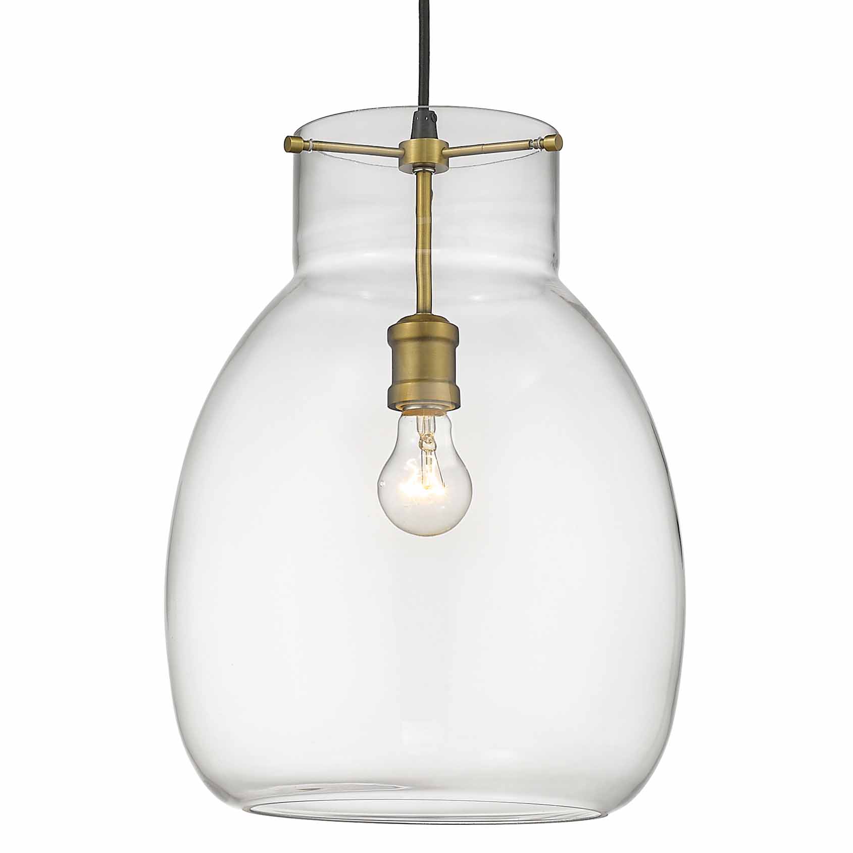 Photos - Chandelier / Lamp Bella Baby Happy Z-Lite 476P Bella 12" Wide Pendant Matte Black / Olde Brass Indoor Lighting Pendants 476P-MB-OBR 