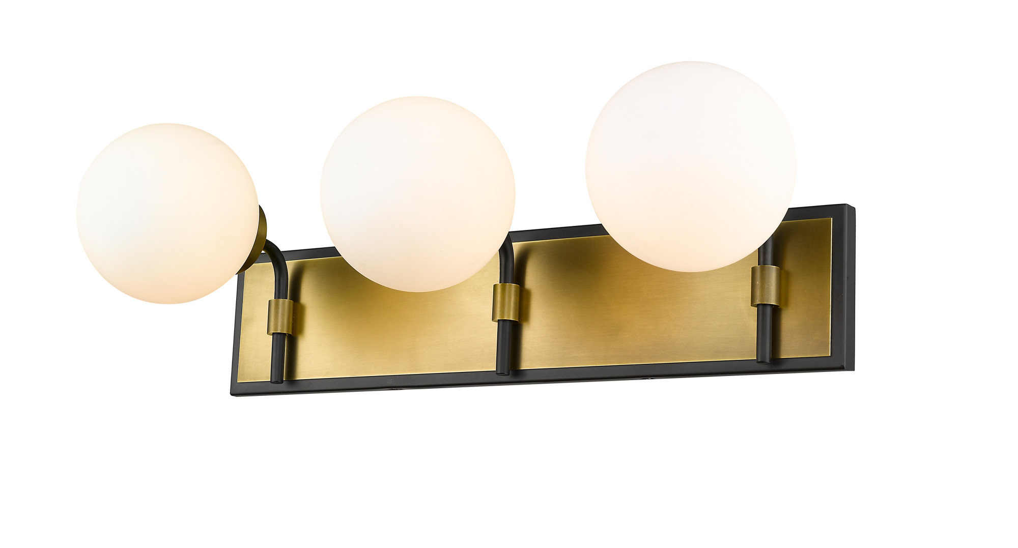 Photos - Chandelier / Lamp Wide Z-Lite 477-3V Parsons 3 Light 24"  Bathroom Vanity Light Matte Black / Olde Brass Indoor Lighting Bathroom Fixtures Vani 