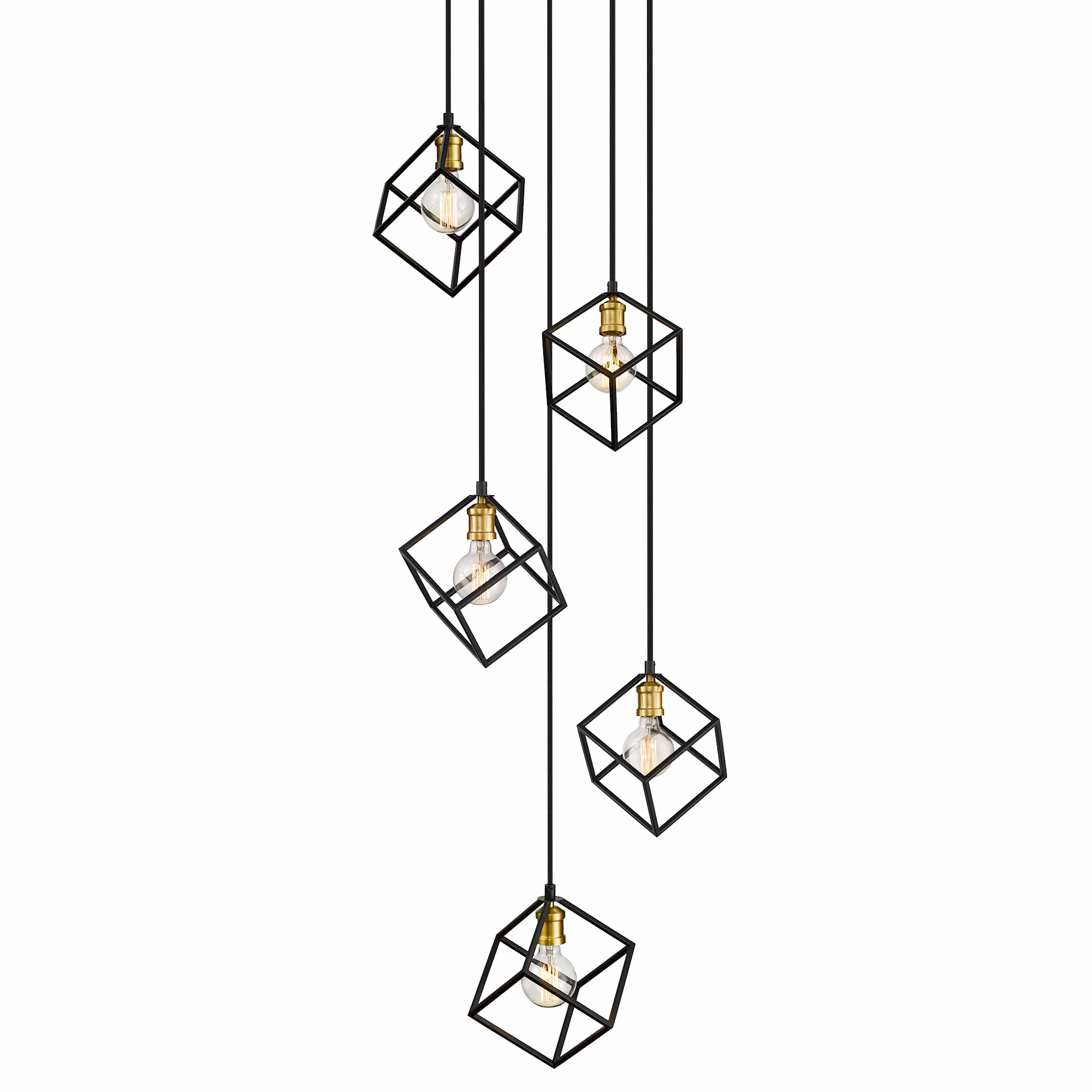 Photos - Chandelier / Lamp Wide Z-Lite 478-5 Vertical 5 Light 21"  Multi Light Pendant Bronze / Olde Brass Indoor Lighting Pendants 478-5BRZ-OBR 