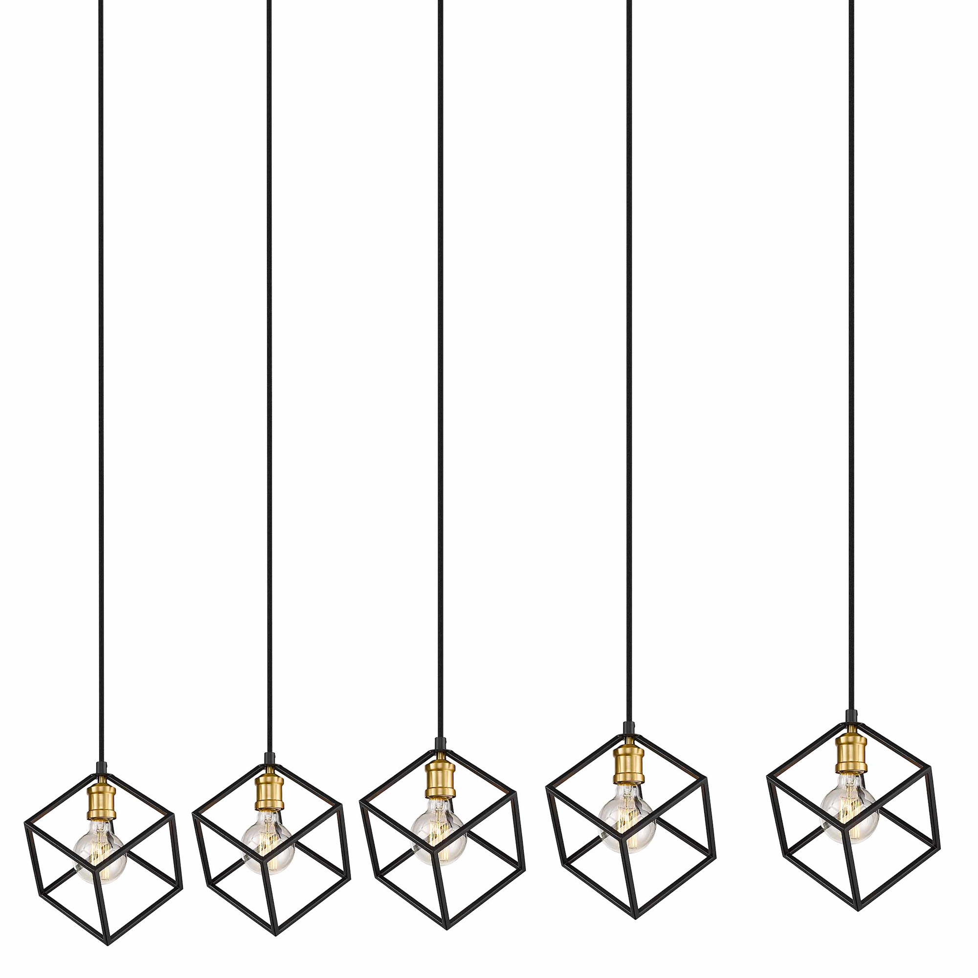 Photos - Chandelier / Lamp Wide Z-Lite 478-5L Vertical 5 Light 54"  Linear Pendant Bronze / Olde Brass Indoor Lighting Pendants 478-5L-BRZ-OBR 