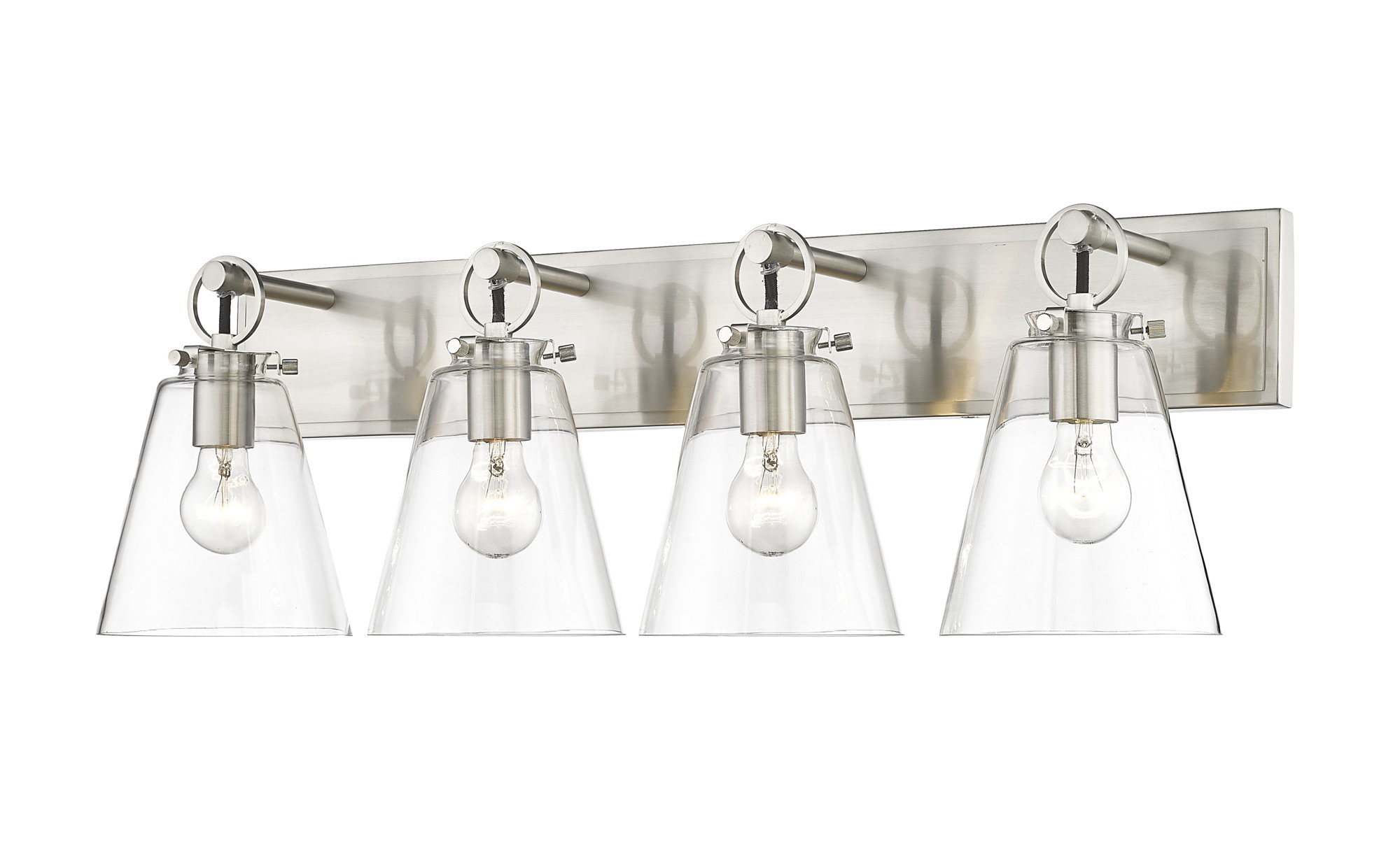 Photos - Chandelier / Lamp HARPER Z-Lite 483-4V  4 Light 31" Wide Bathroom Vanity Light Brushed Nickel Indoor Lighting Bathroom Fixtures Vanity Light 48 