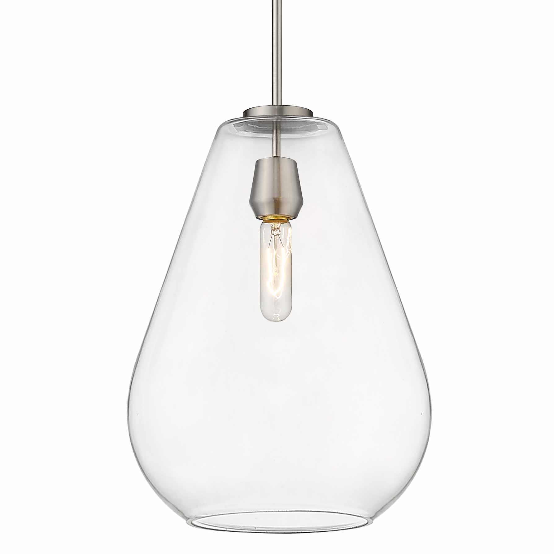 Photos - Chandelier / Lamp Wide Z-Lite 488P12 Ayra 12"  Pendant Brushed Nickel Indoor Lighting Pendants 488P12-BN 