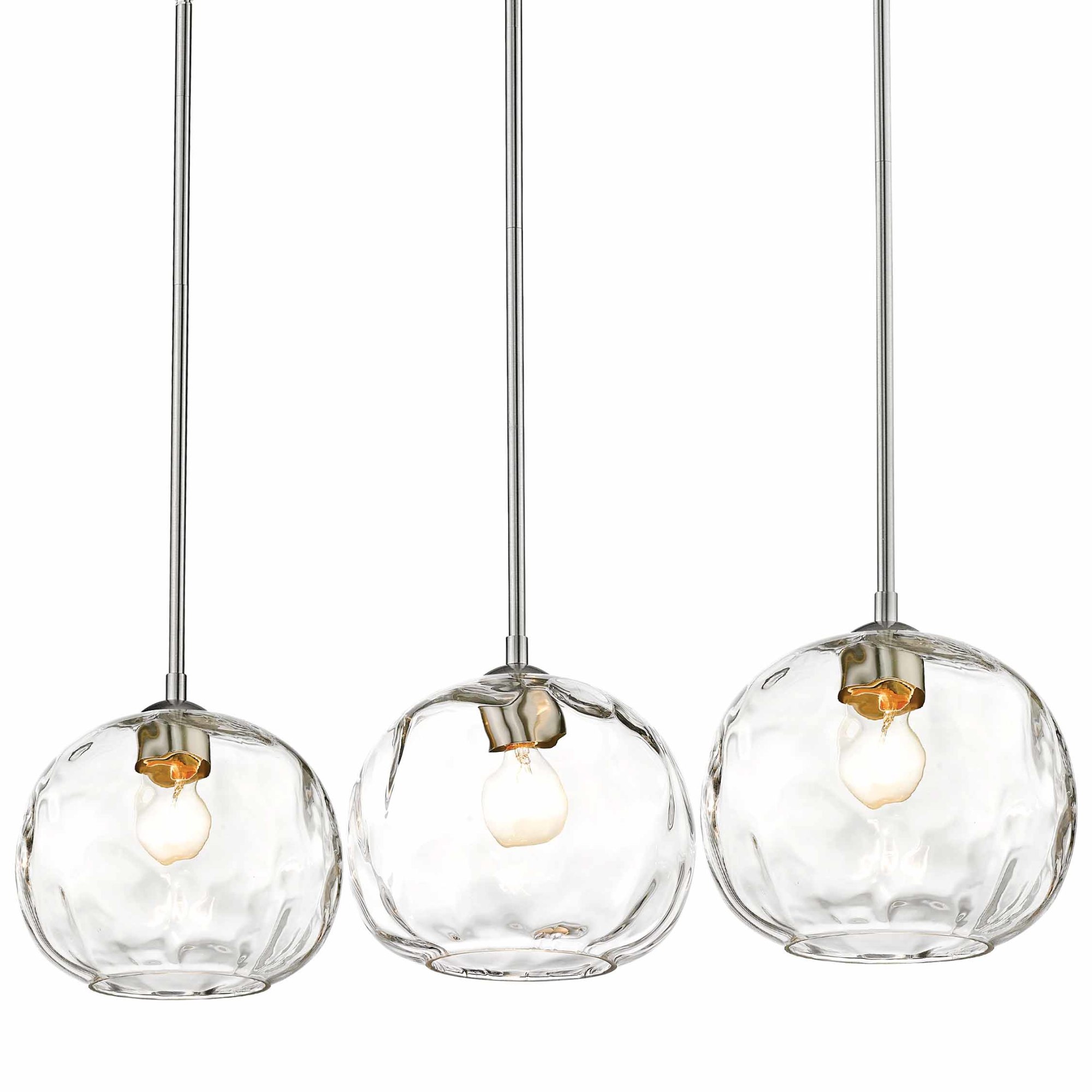 Photos - Chandelier / Lamp Chloe Z-Lite 490P10-3L  3 Light 36" Wide Linear Pendant Brushed Nickel Indoor Lighting Pendants 490P10-3L-BN 