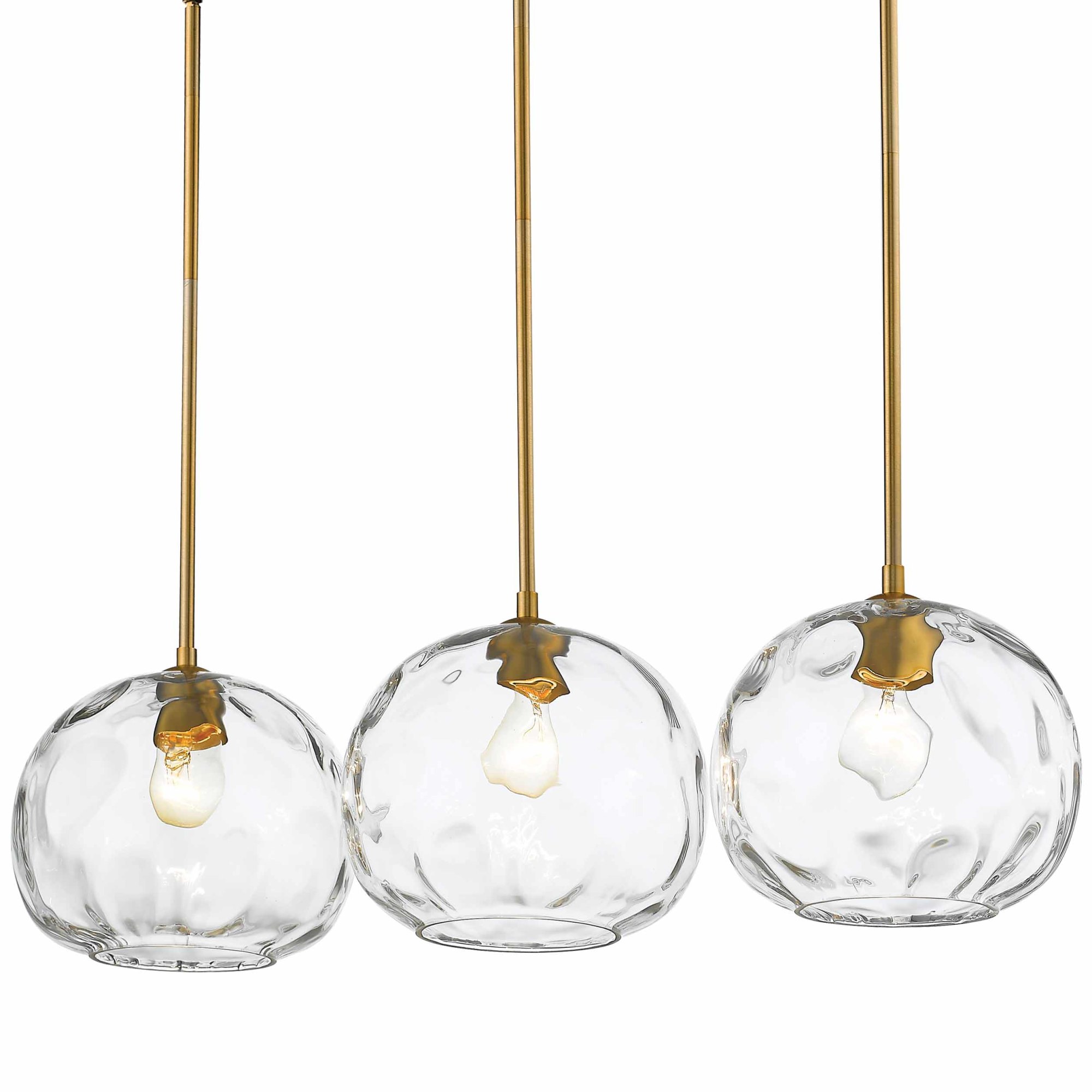 Photos - Chandelier / Lamp Chloe Z-Lite 490P10-3L  3 Light 36" Wide Linear Pendant Olde Brass Indoor Lighting Pendants 490P10-3L-OBR 
