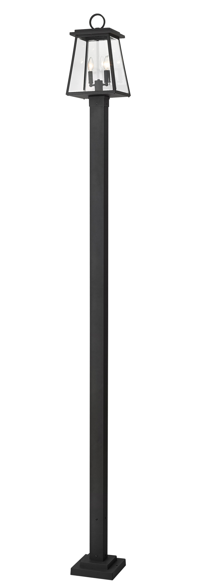 Photos - Floodlight / Street Light Z-Lite 521PHMS-536P Broughton 2 Light 113" Tall Post Light Black Outdoor Lighting Post Lights Post Mount Post Lights 521PHMS