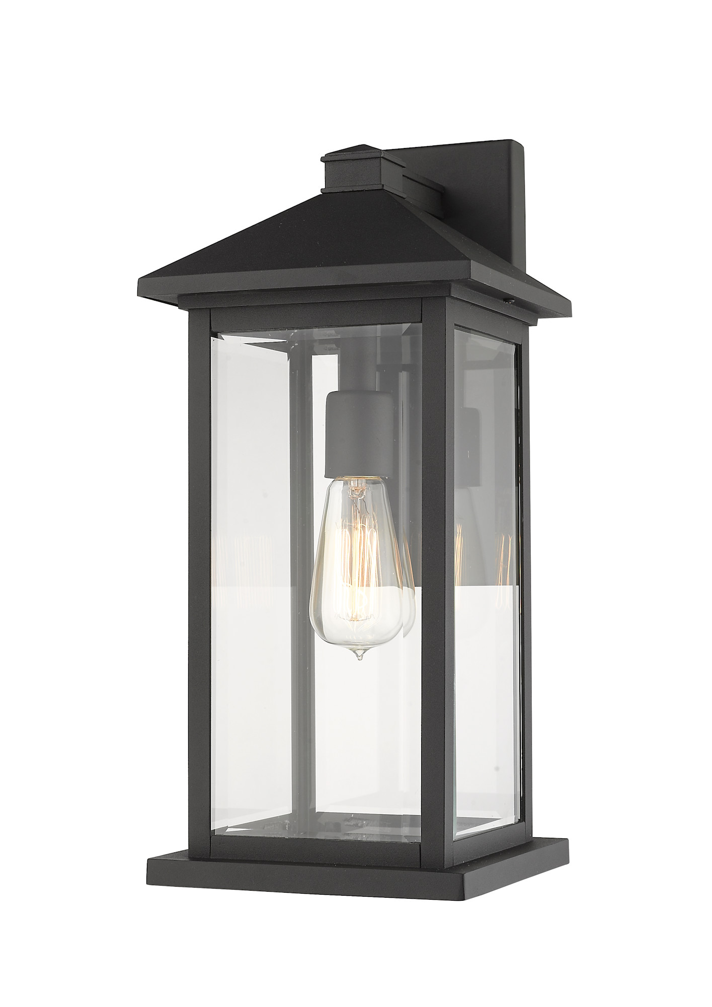 Photos - Floodlight / Street Light Z-Lite 531MXL Portland 18" Tall 1 Light Marine Grade Wall Sconce Black Outdoor Lighting Wall Sconces 531MXL-BK