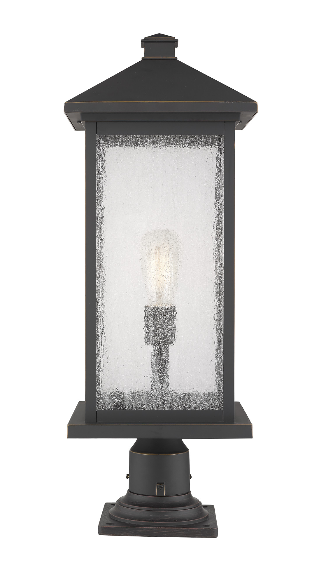 Photos - Floodlight / Street Light Bronze Gym Z-Lite 531PHBXLR-533PM Portland Single Light 26" Tall Outdoor Pier Mount Marine Grade Post Light Oil Rubbed Bronze Outdoor L 