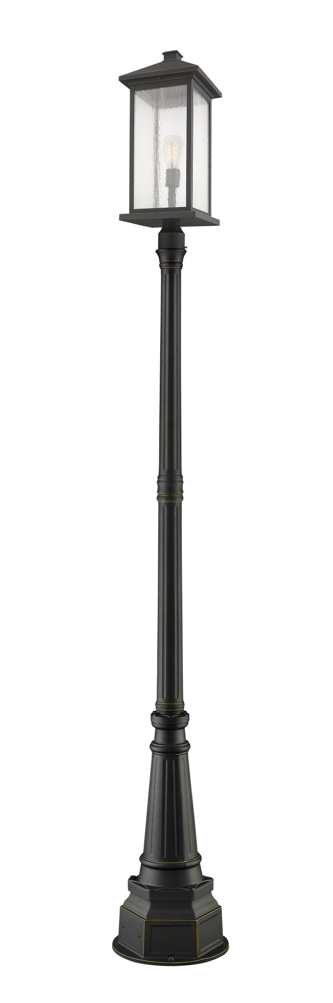 Photos - Floodlight / Street Light Bronze Gym Z-Lite 531PHBXLR-564P Portland 105" Tall Outdoor Single Head Marine Grade Post Light Oil Rubbed Bronze Outdoor Lighting Post 