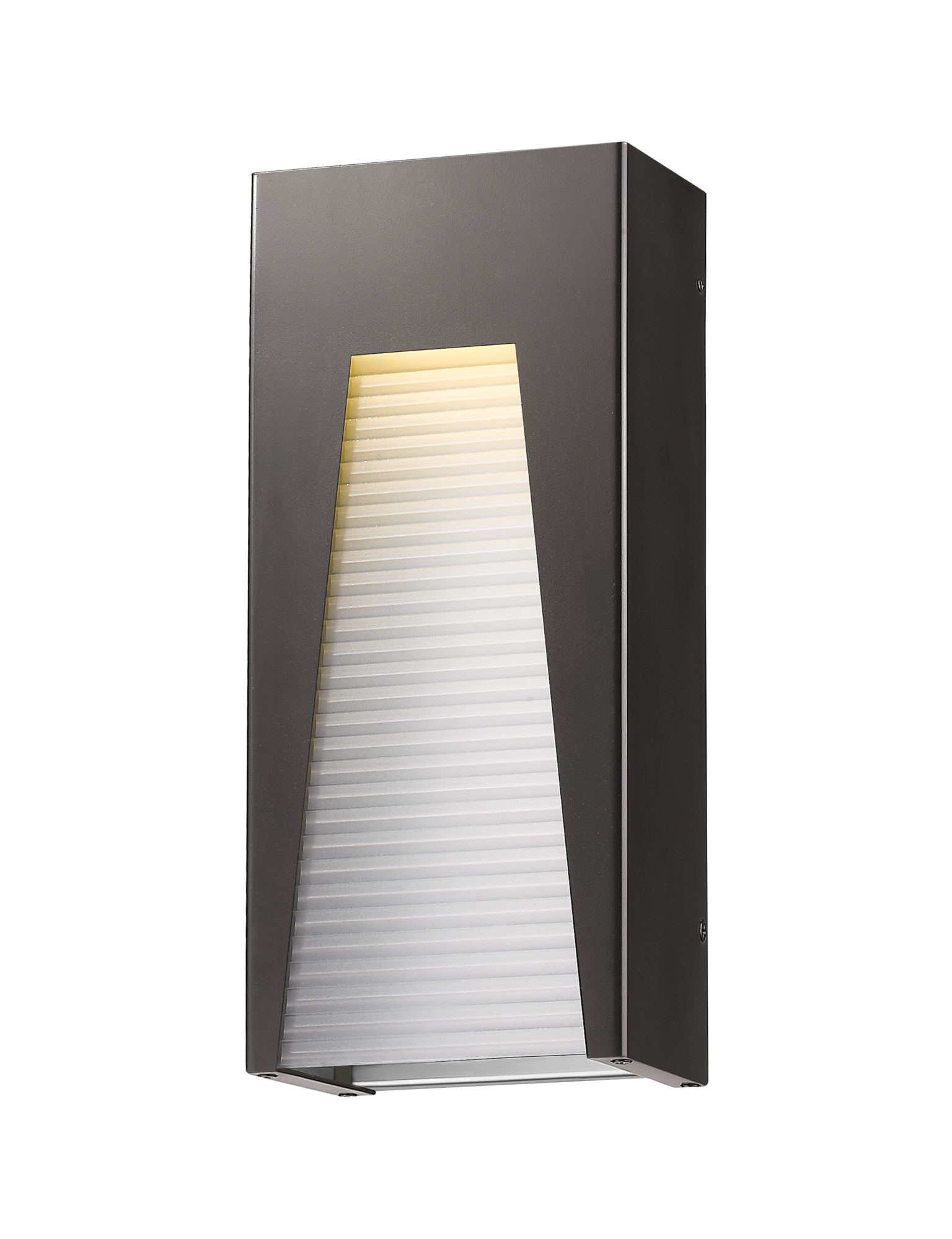 Photos - Floodlight / Street Light Bronze Gym Z-Lite 561B Millenial 18" Tall LED Wall Sconce with Ribbed Chiseled or Seedy Glass - 3000K Deep Bronze / Silver / Frosted Ri 