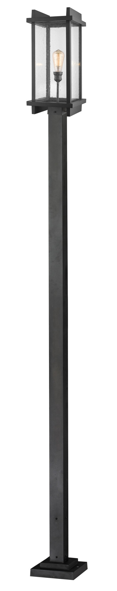 Photos - Floodlight / Street Light Z-Lite 565PHBS-536P Fallow Single Light 118" Tall Outdoor Single Head Post Light with Post Included Black Outdoor Lighting P