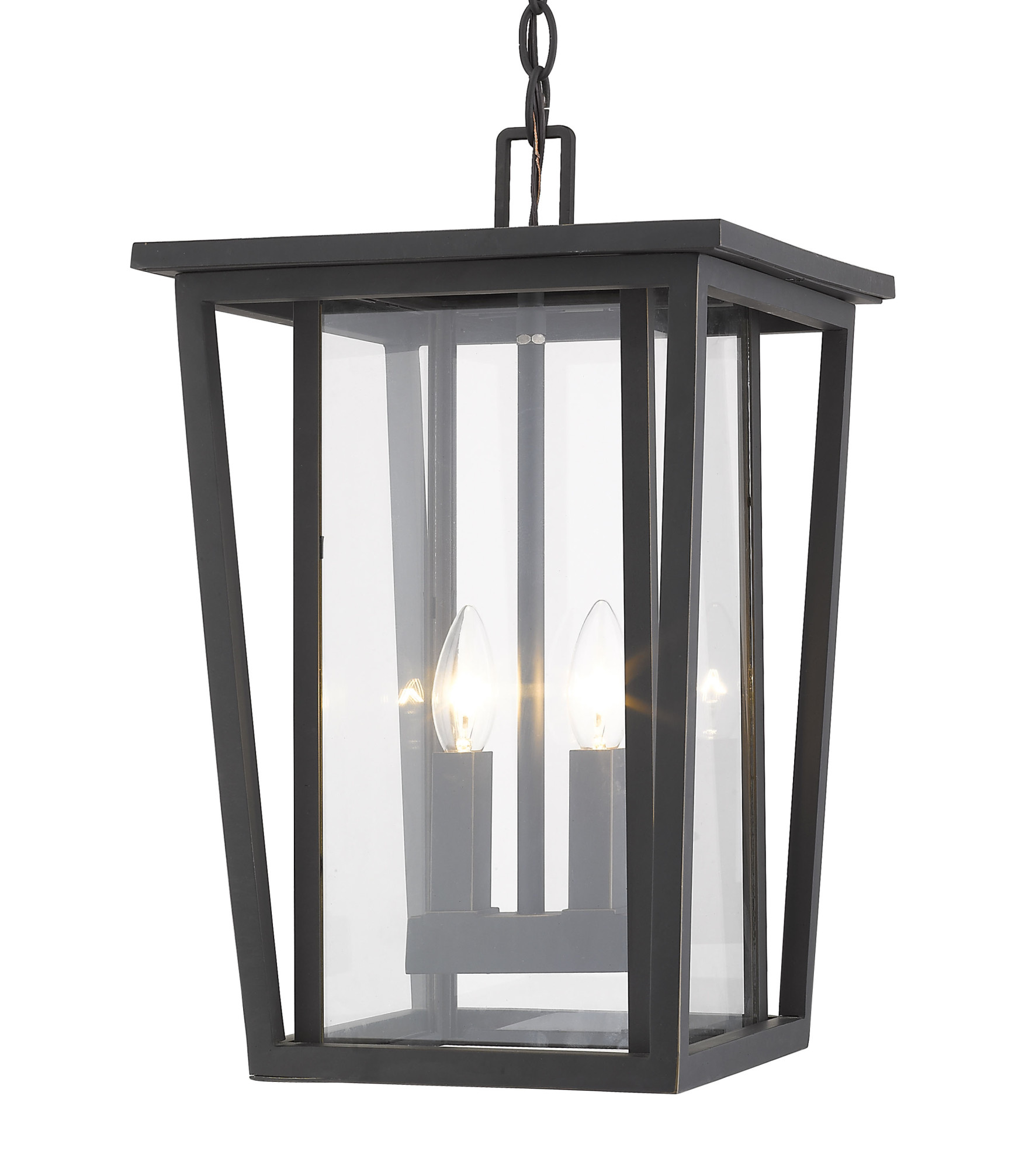 Photos - Floodlight / Street Light Bronze Gym Z-Lite 571CHB Seoul 2 Light 18" Tall Marine Grade Outdoor Pendant Oil Rubbed Bronze Outdoor Lighting Pendants 571CHB-ORB 
