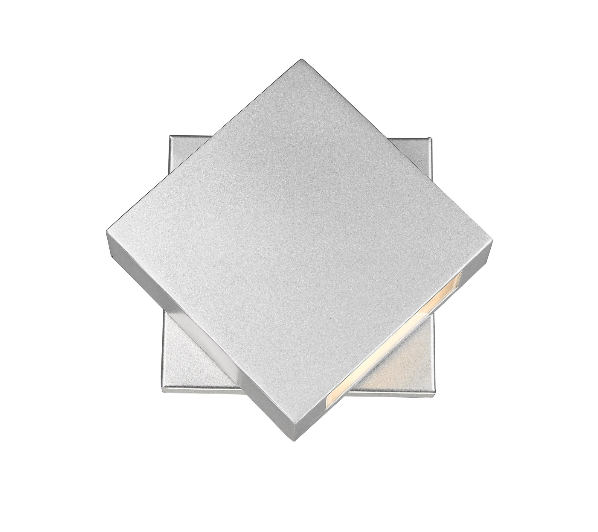 Photos - Floodlight / Street Light Z-Lite 573S-LED Quadrate 9" Tall LED Adjustable Wall Sconce - 2700K Silver Outdoor Lighting Wall Sconces 573S-SL-LED