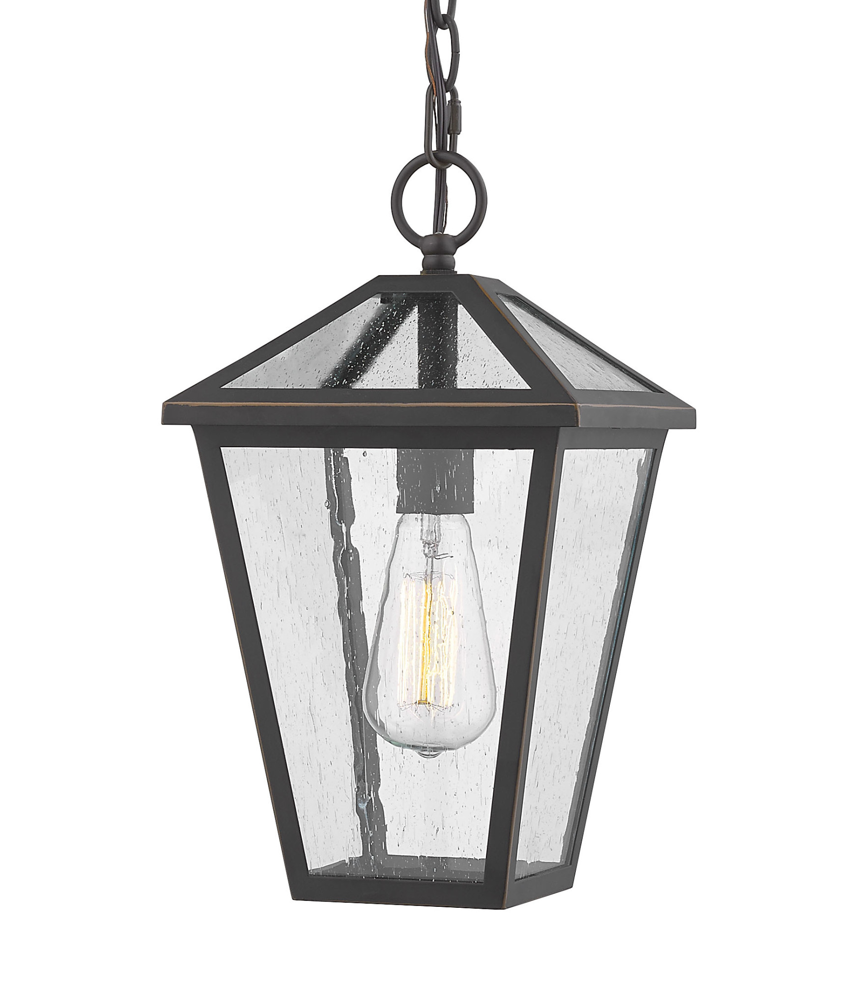Photos - Floodlight / Street Light Talbot Torro Z-Lite 579CHM Talbot 14" Tall Outdoor Pendant Rubbed Bronze Outdoor Lighting Pendants 579CHM-ORB 