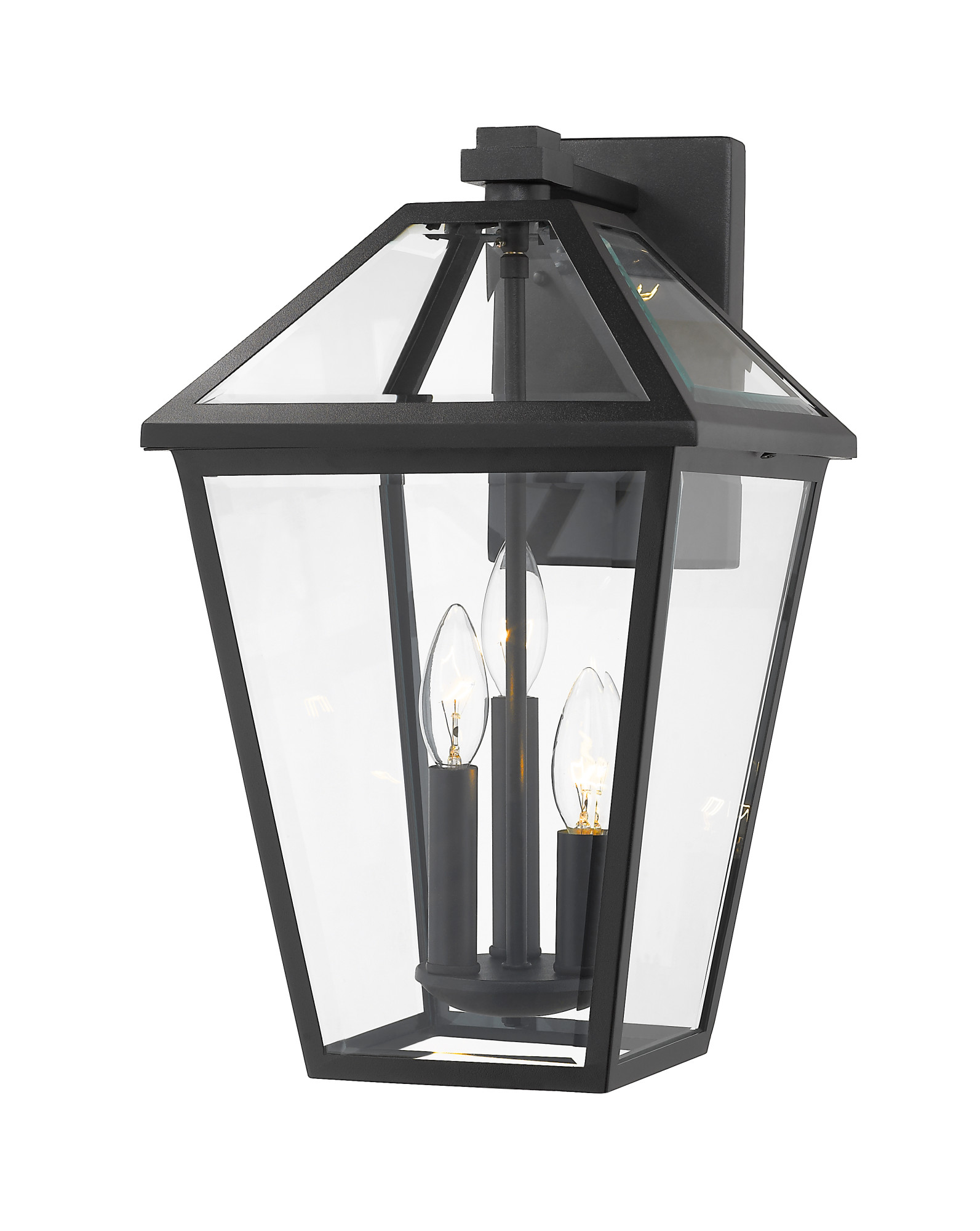 Photos - Floodlight / Street Light Talbot Torro Z-Lite 579XL Talbot 21" Tall 3 Light Marine Grade Wall Sconce Black Outdoor Lighting Wall Sconces 579XL-BK 