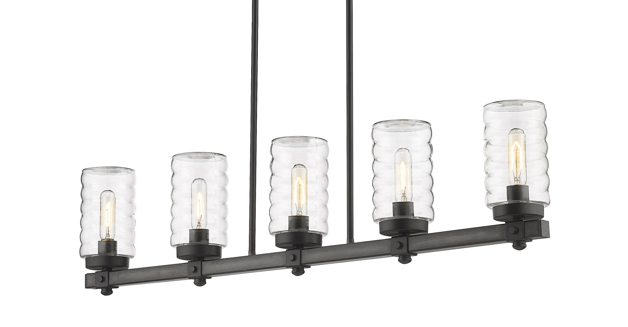 Photos - Floodlight / Street Light Wide Z-Lite 588-5L Tahoe 5 Light 5"  Outdoor Pillar Candle Linear Chandelier Ashen Barnboard Outdoor Lighting Chandeliers 588 
