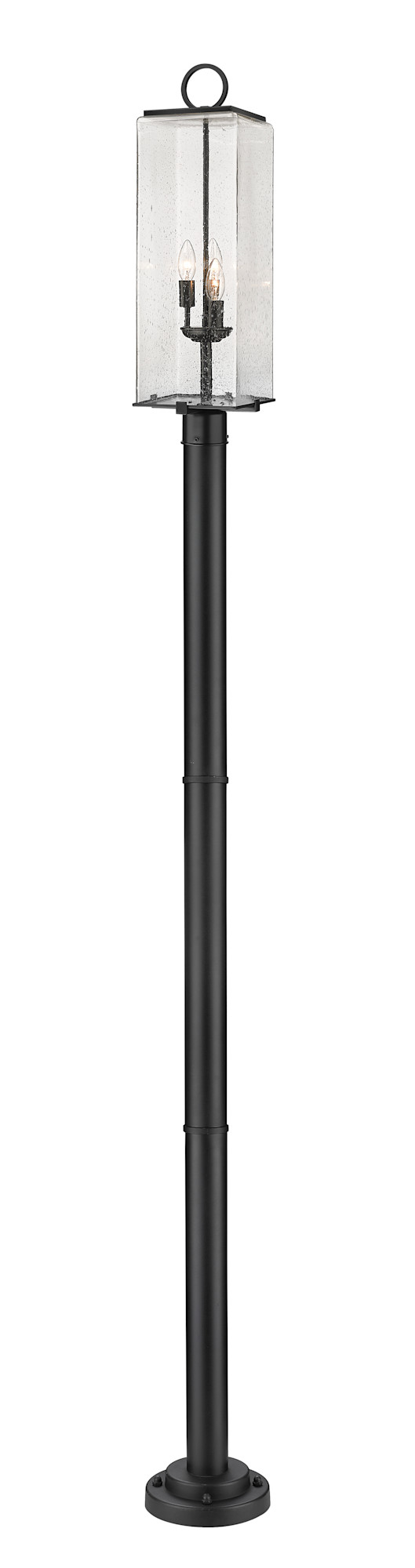 Photos - Floodlight / Street Light SANA Z-Lite 592PHBR-567P  3 Light 100" Tall Outdoor Single Head Post Light Black Outdoor Lighting Post Lights Post Mount Post 