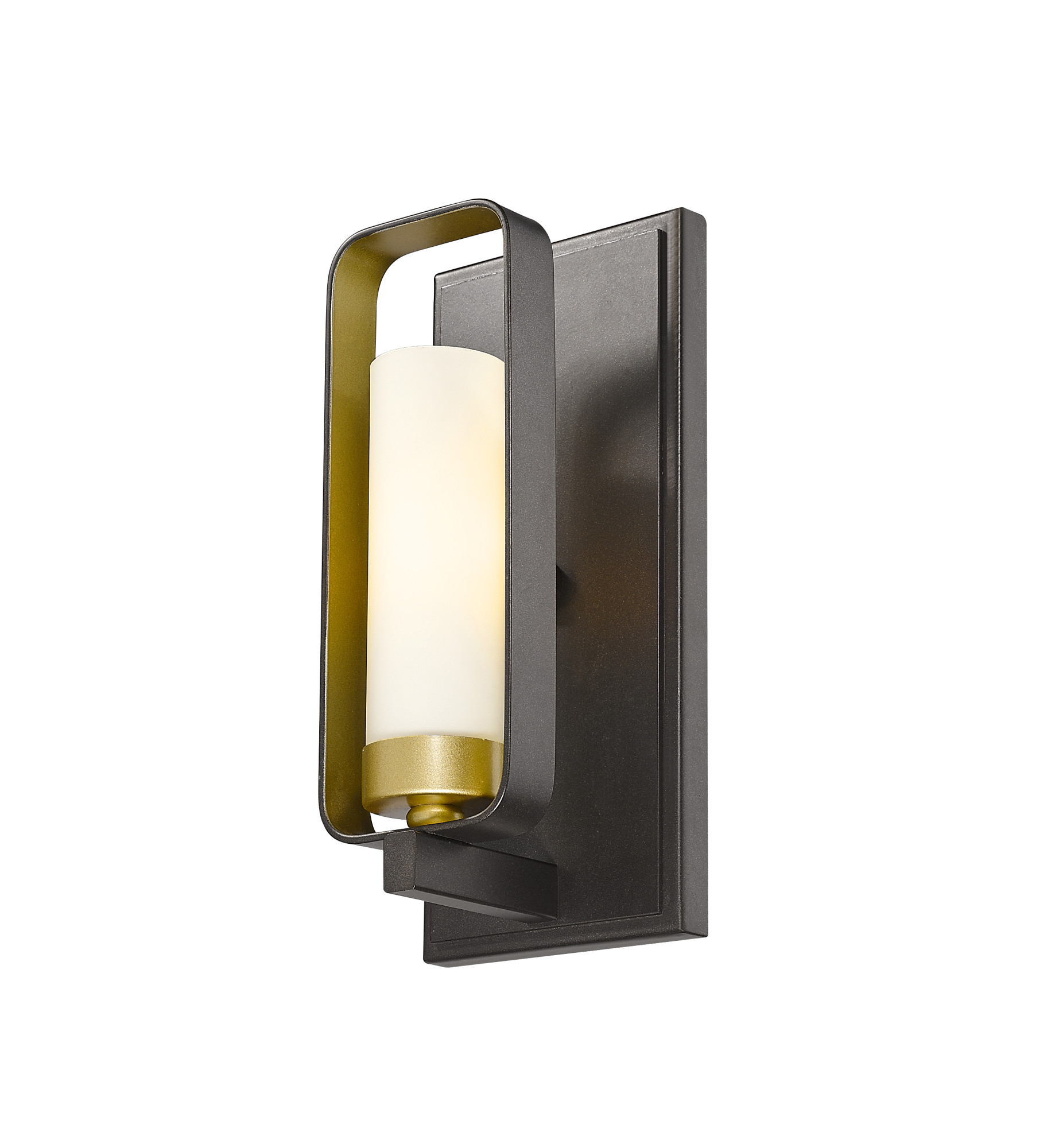 Photos - Chandelier / Lamp Z-Lite 6000-1S Aideen 10" Tall Wall Sconce Bronze Gold Indoor Lighting Wall Sconces 6000-1S-BZGD