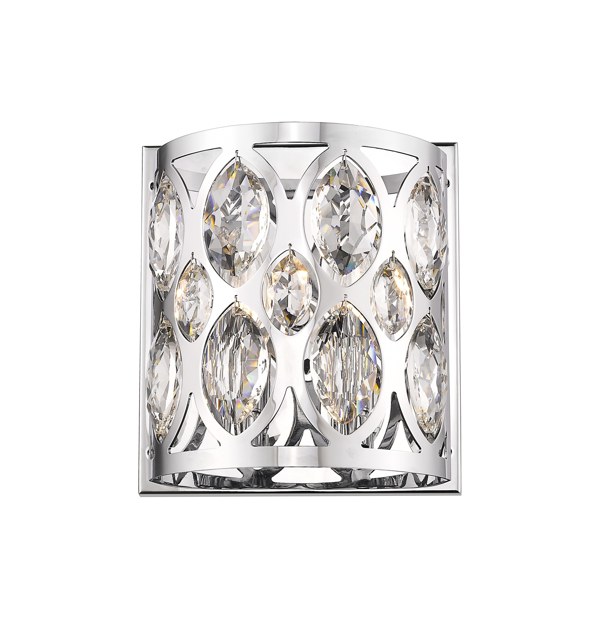 Photos - Chandelier / Lamp Z-Lite 6010-2S Dealey 2 Light 9" Tall Crystal Bathroom Sconce Chrome Indoor Lighting Bathroom Fixtures Bathroom Sconce 6010