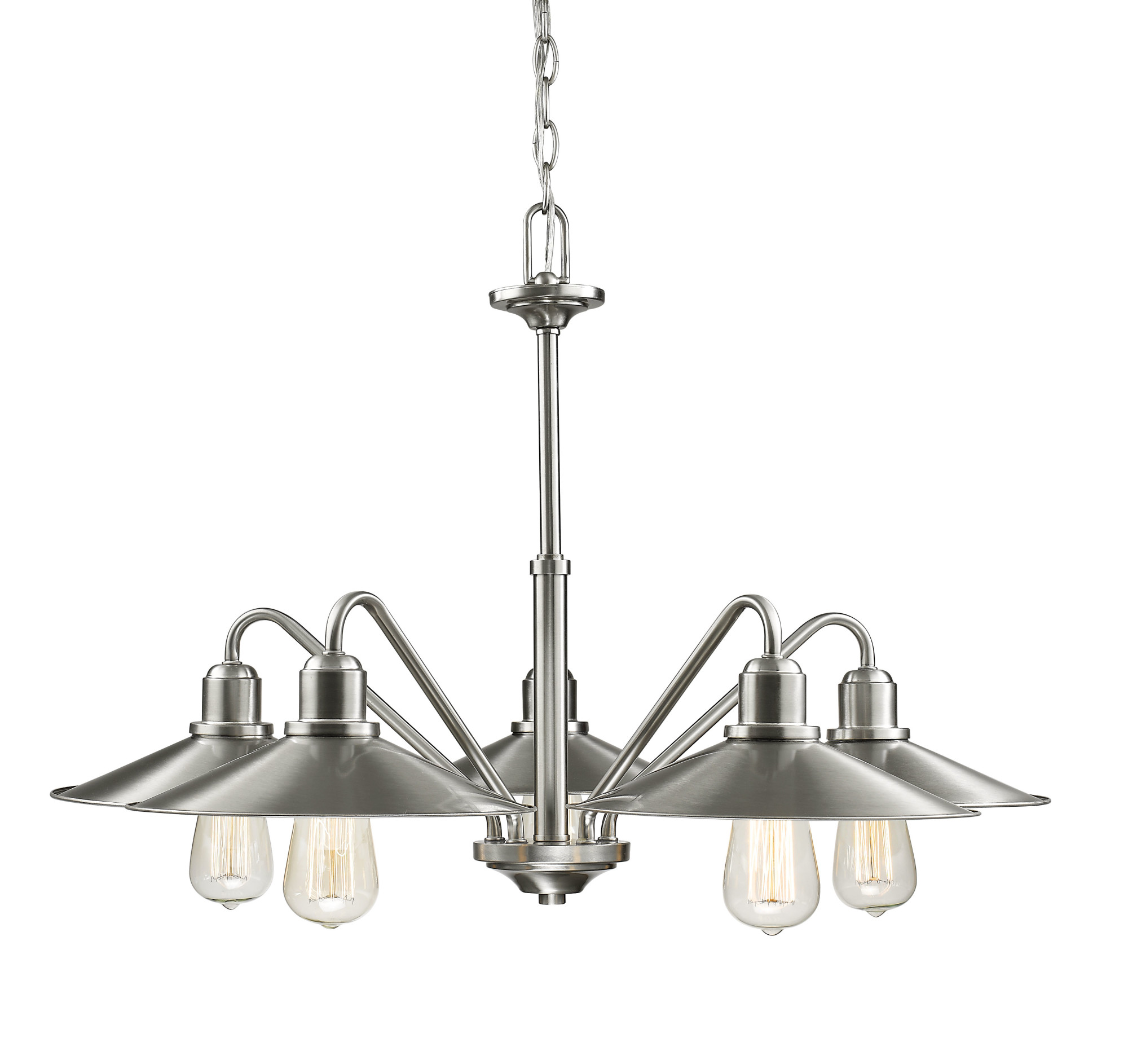 Photos - Chandelier / Lamp Casa Z-Lite 613-5 5 Light 30" Wide Chandelier Brushed Nickel Indoor Lighting Chandeliers 613-5-BN