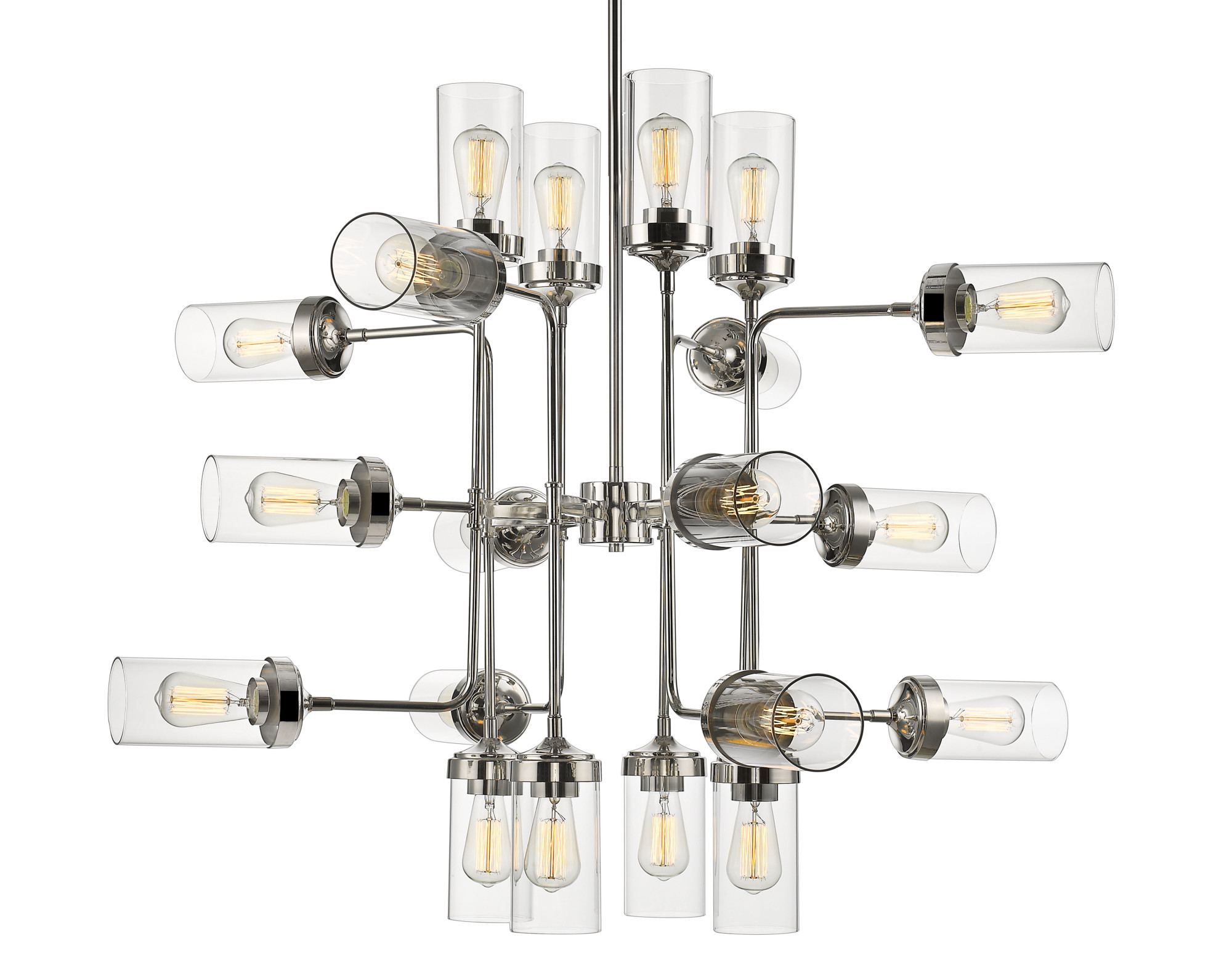 Photos - Chandelier / Lamp Z-Lite 617-20 Calliope 42" Wide 20 Light Chandelier Polished Nickel Indoor Lighting Chandeliers 617-20PN