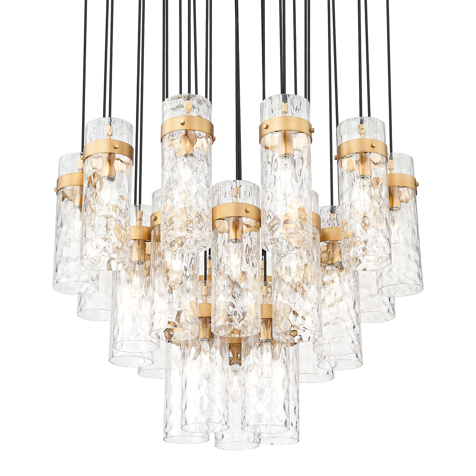 Photos - Chandelier / Lamp Z-Lite 7002P5-27R Fontaine 27 Light 40" Wide Chandelier Rubbed Brass Indoor Lighting Chandeliers 7002P5-27R-RB