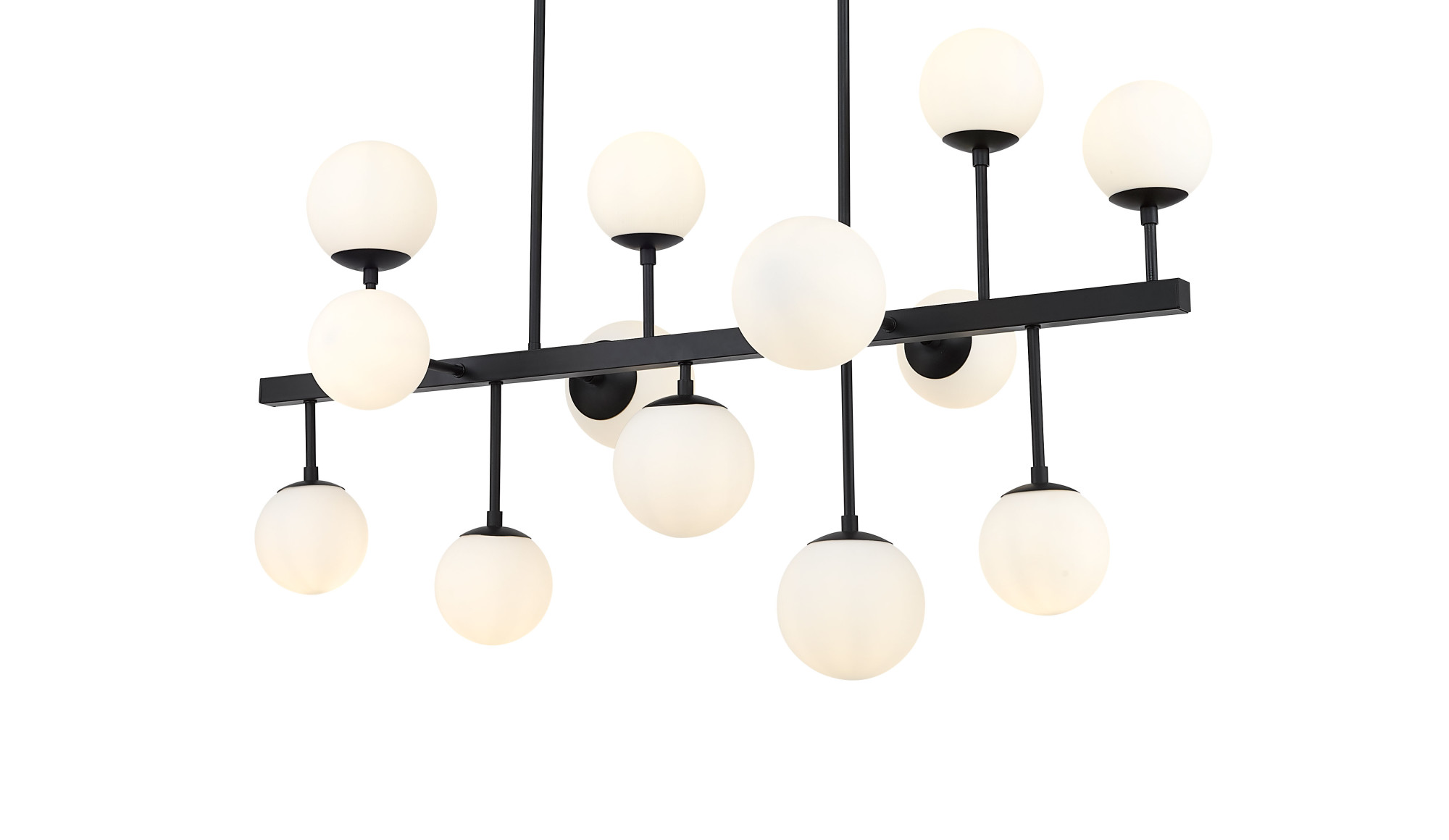 Photos - Chandelier / Lamp Wide Z-Lite 730-13L Midnetic 13 Light 21"  Abstract Linear Chandelier Matte Black Indoor Lighting Chandeliers 730-13L-MB 