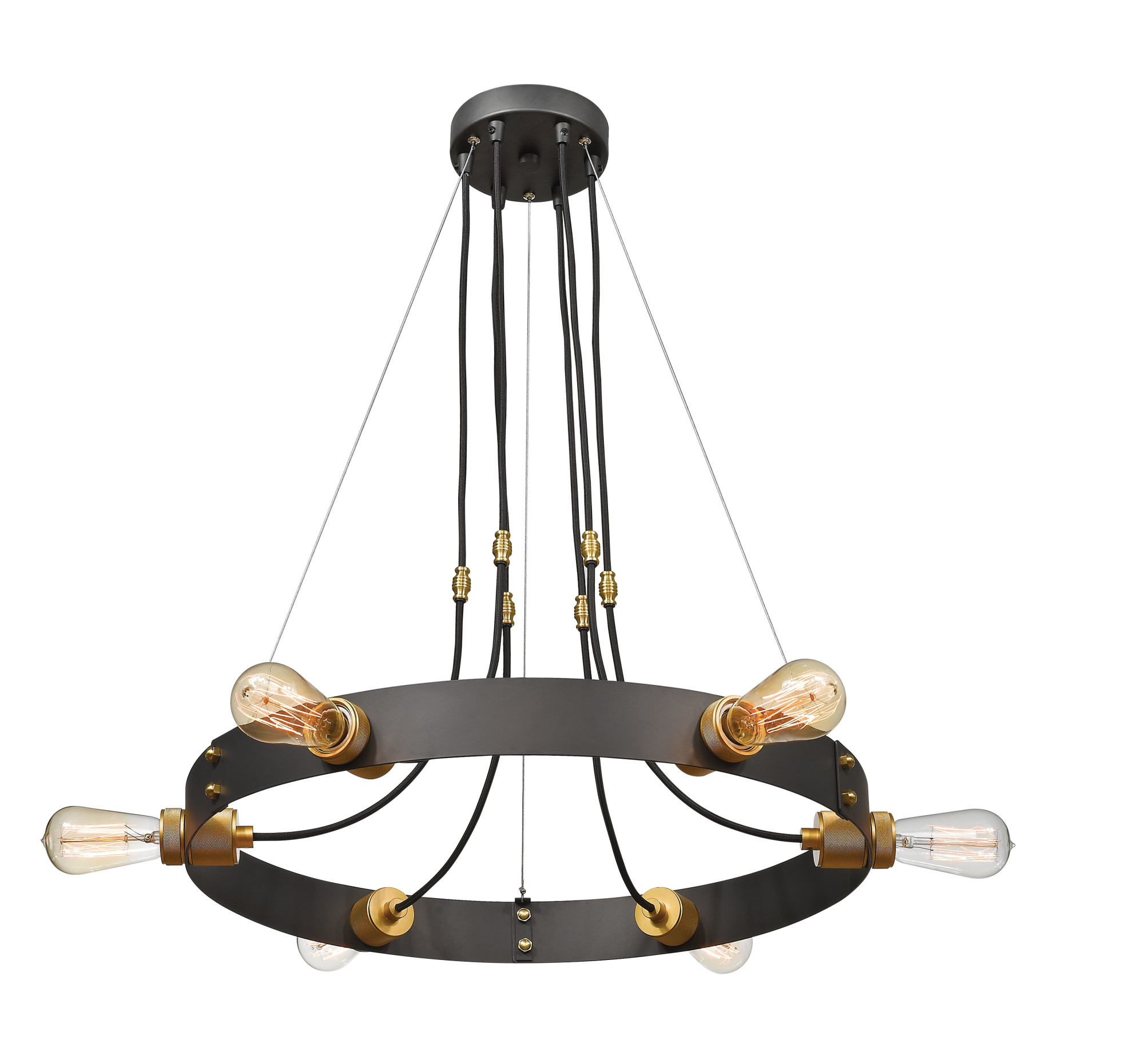 Photos - Chandelier / Lamp Z-Lite 8001-6C Troubadour 6 Light 24" Wide Single Tier Chandelier Bronze Indoor Lighting Chandeliers 8001-6C-BRZ